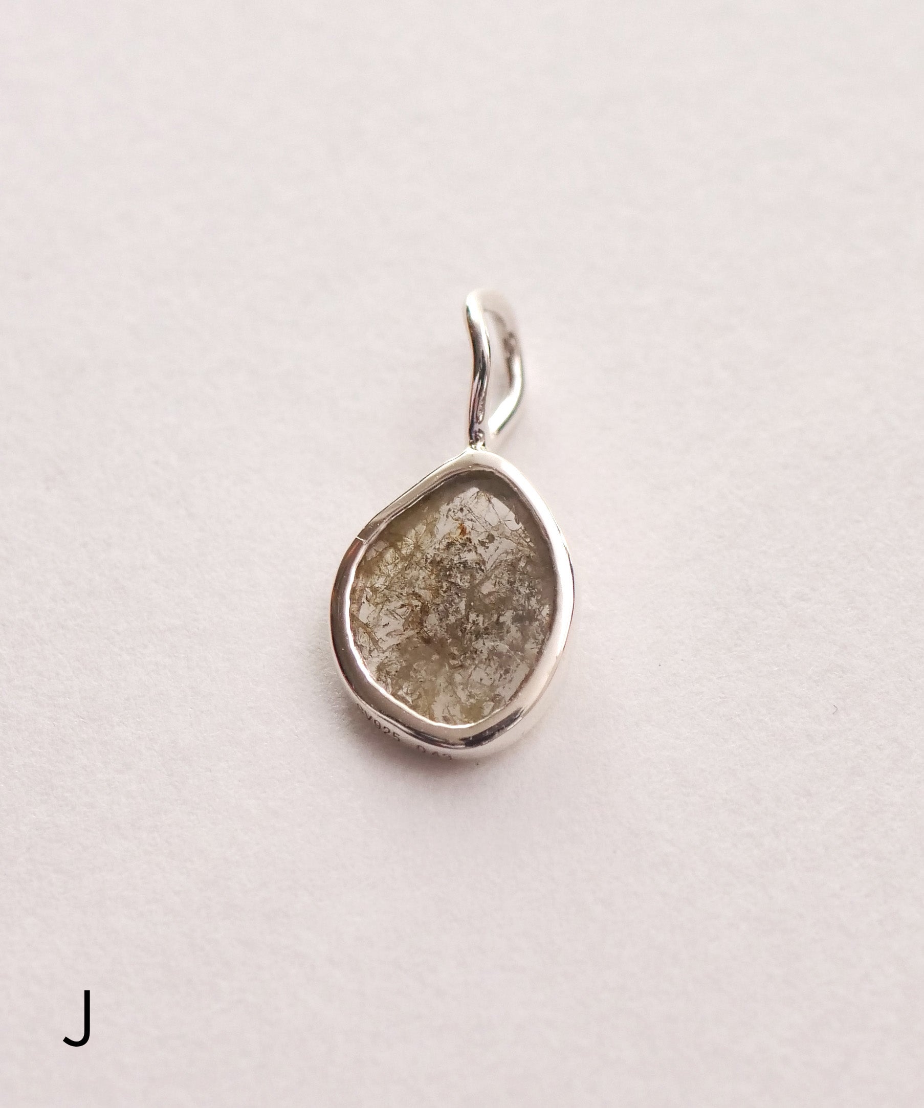 SV925 slice diamond necklace top L size HIJ