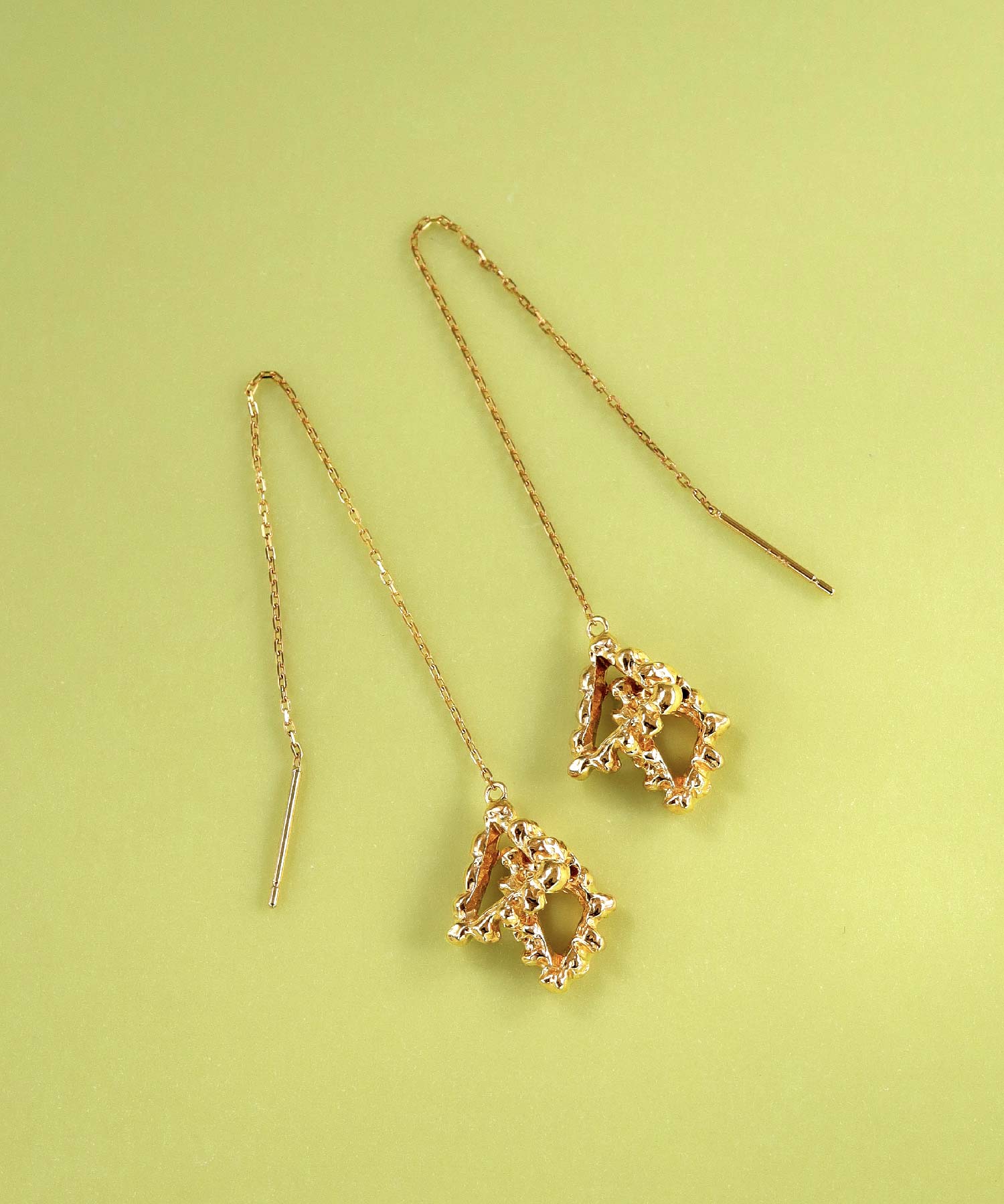 SV925mini Origa 铣削双面耳环 银色