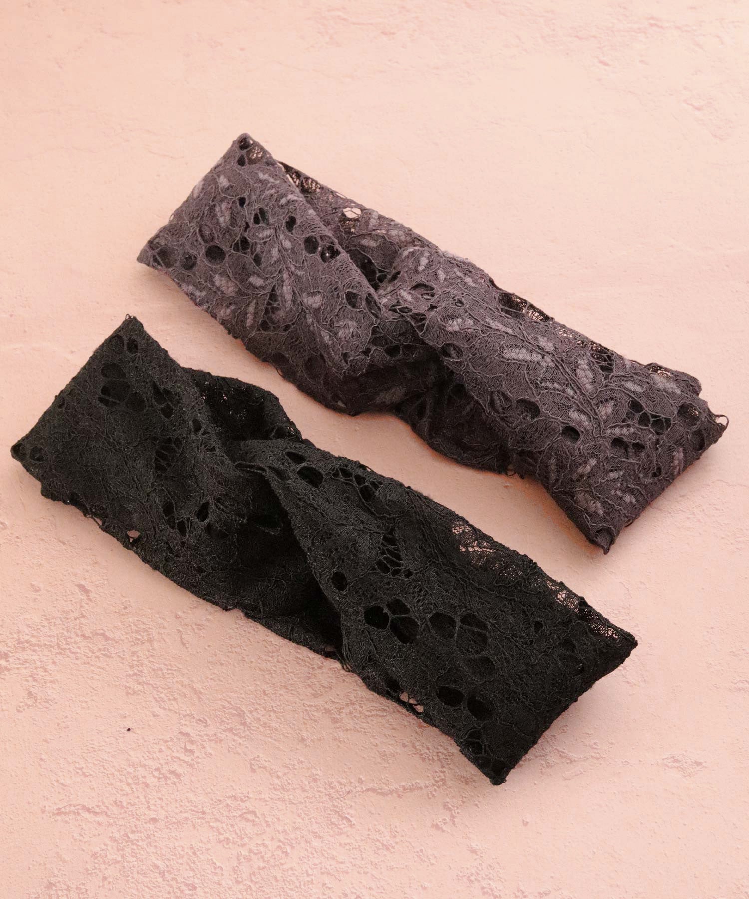 Shirred lace turban