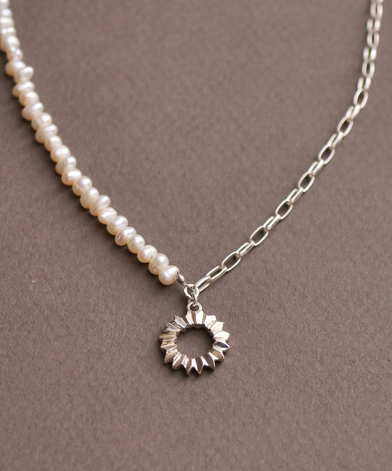 SV925フォールドオリガミパールブレスレット シルバー