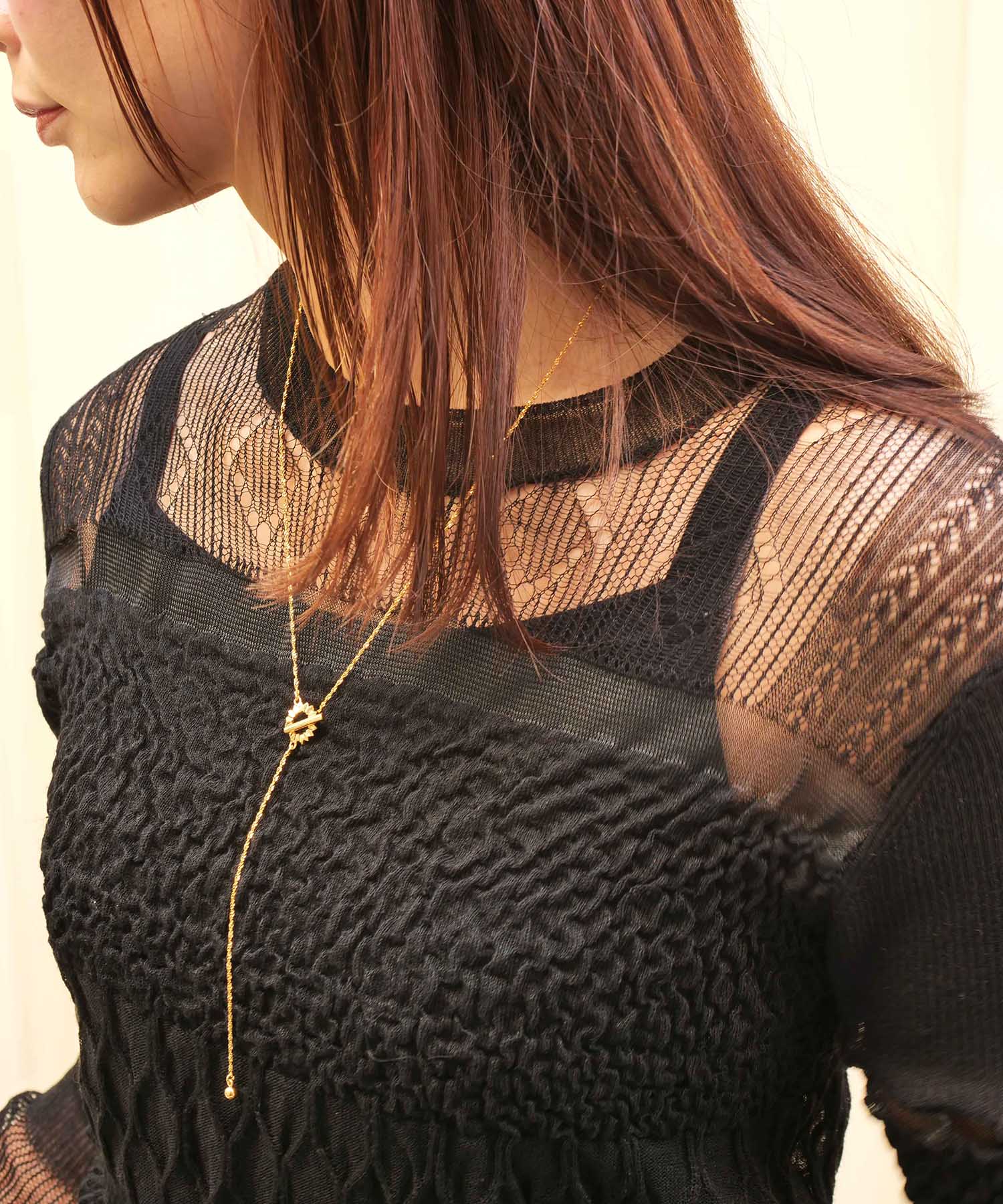 SV925フォールドオリガミネックレス ゴールド