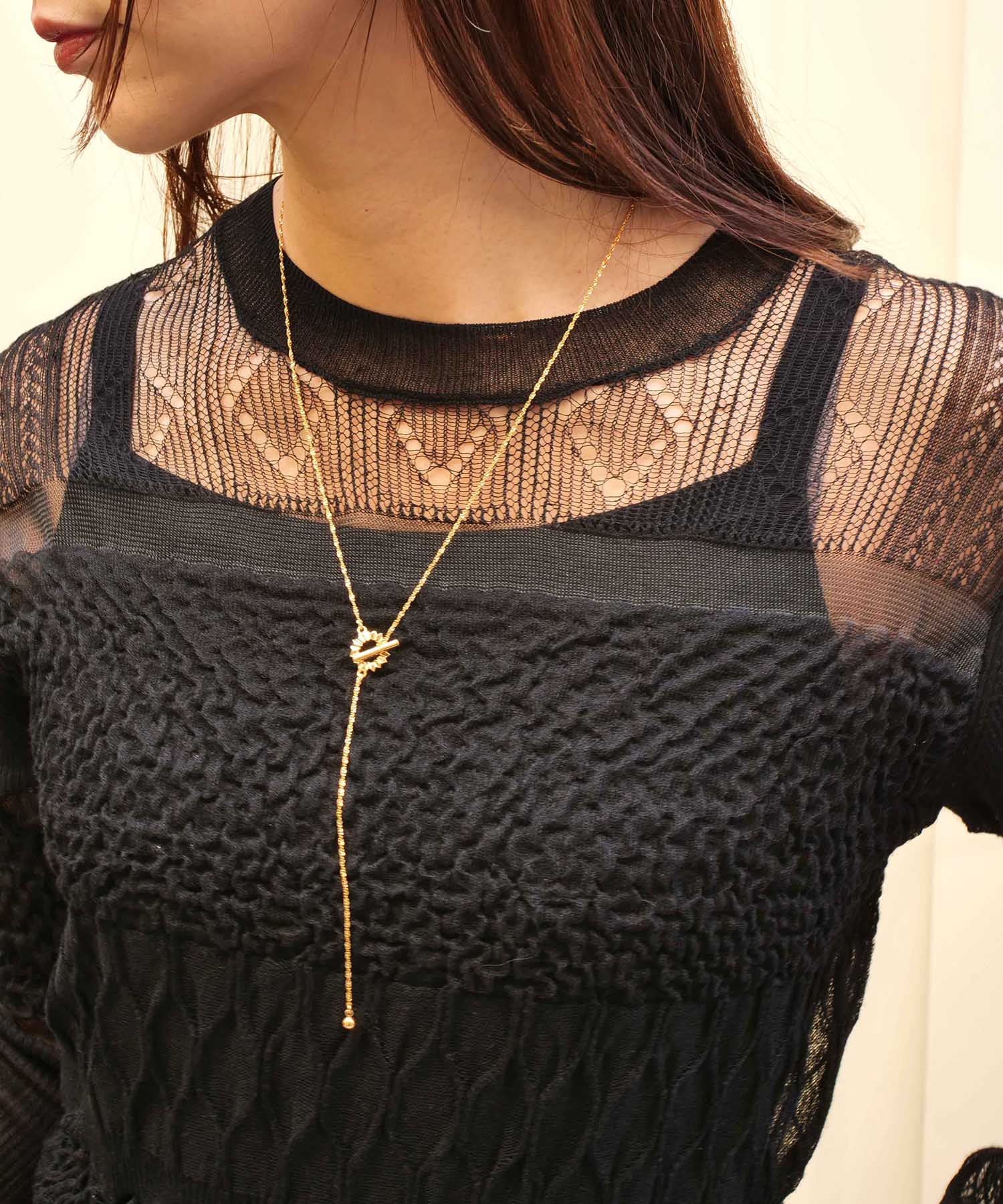 SV925フォールドオリガミネックレス ゴールド