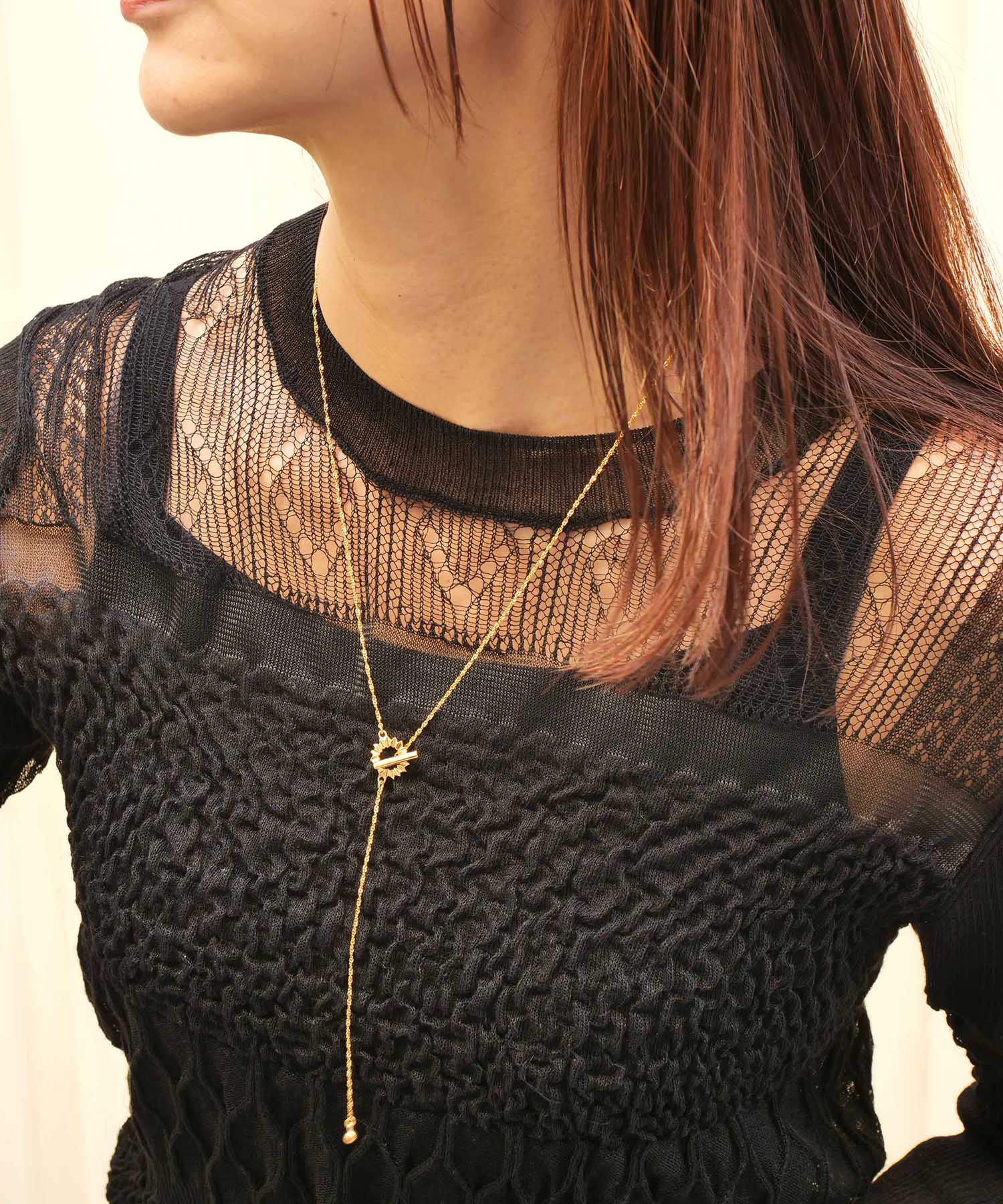 SV925フォールドオリガミネックレス ゴールド