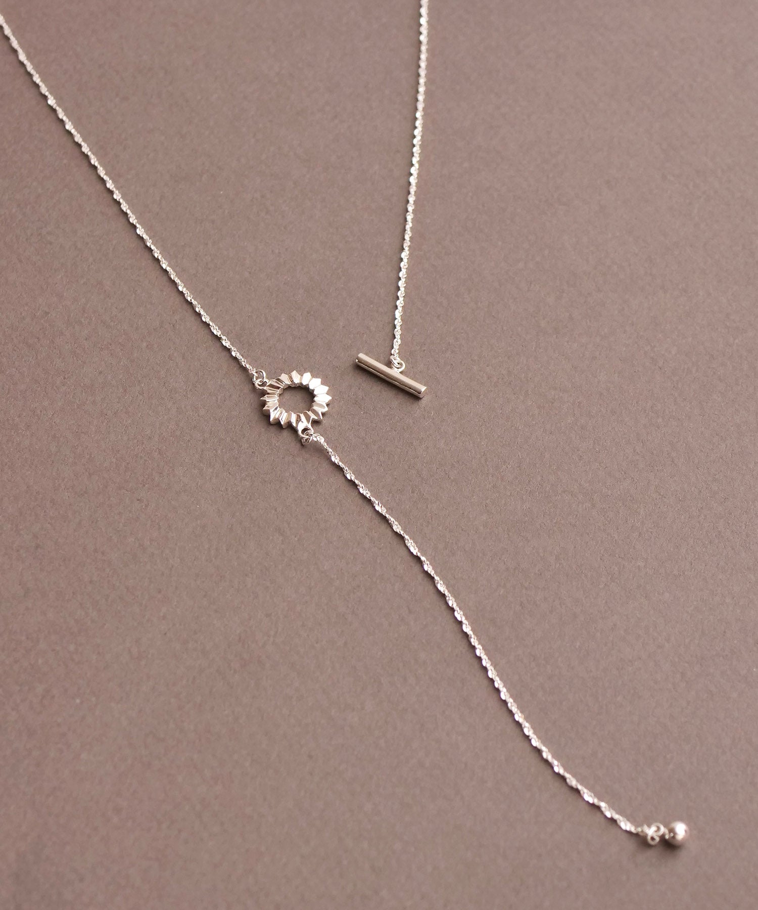 SV925フォールドオリガミネックレス シルバー