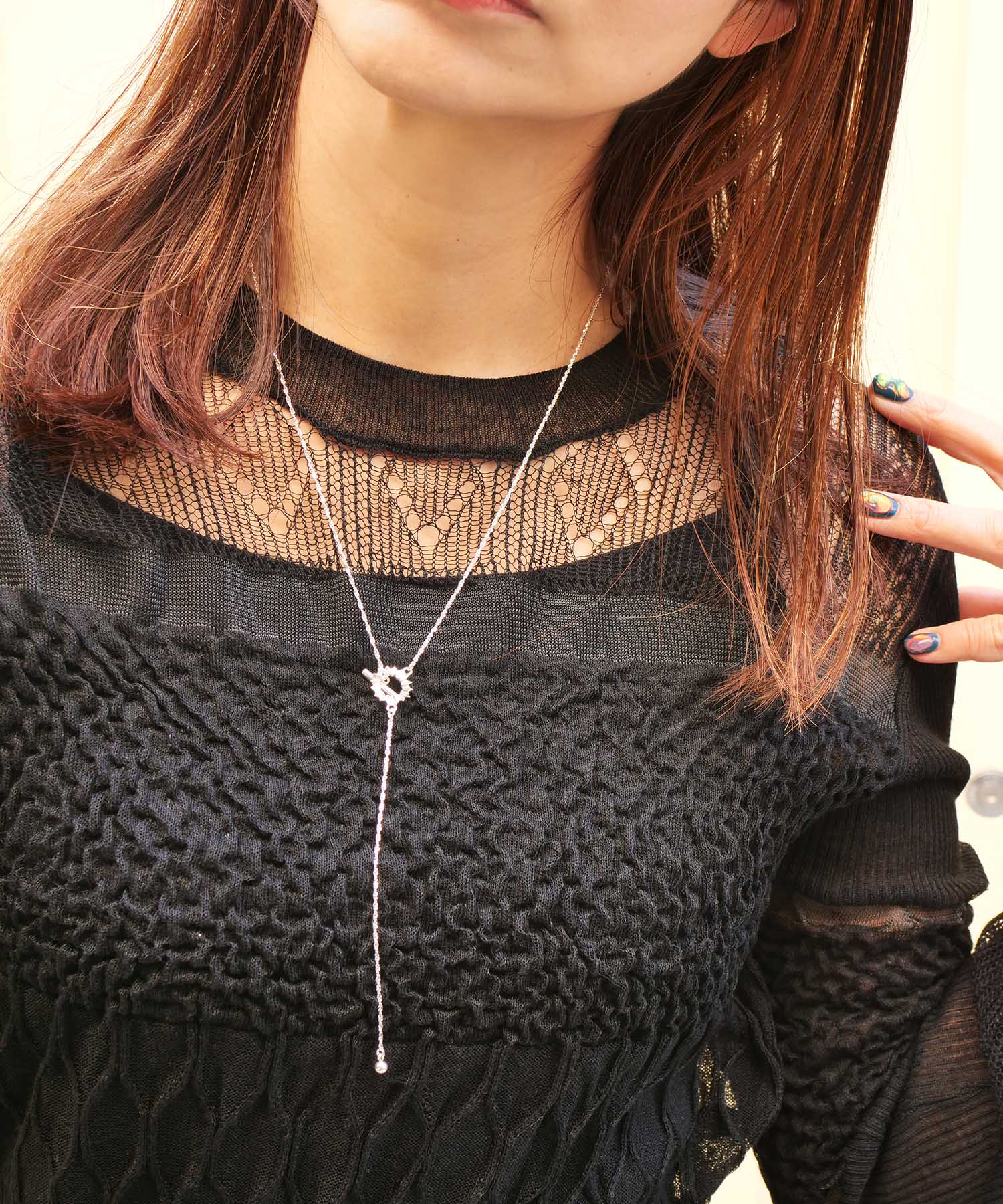 SV925フォールドオリガミネックレス シルバー