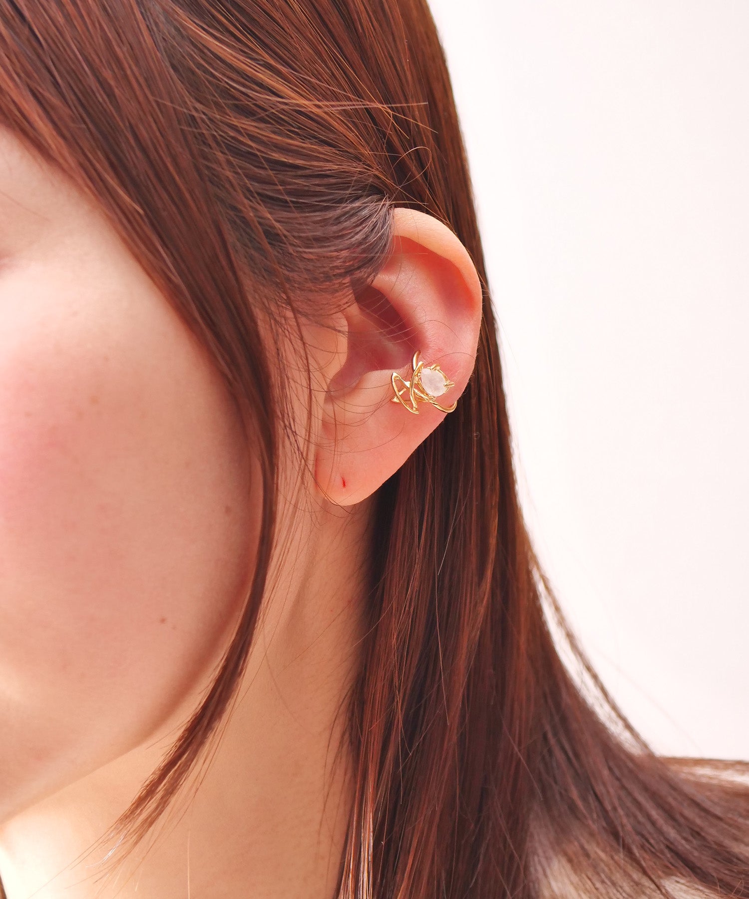 【限定商品】SV925ラクガキスター×天然石イヤーカフ ゴールド