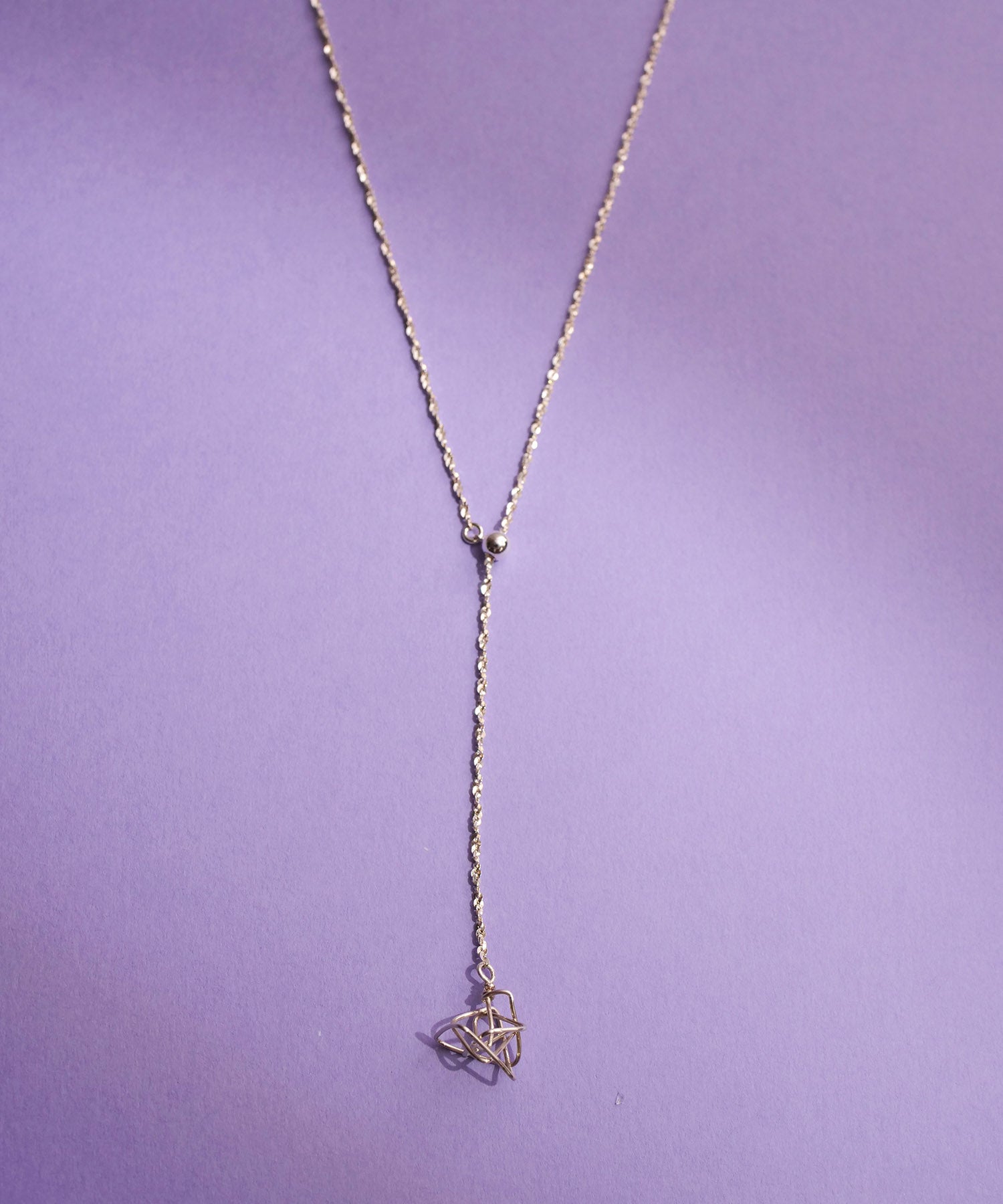 SV925ラクガキモチーフ付きねじりチェーンロングネックレス