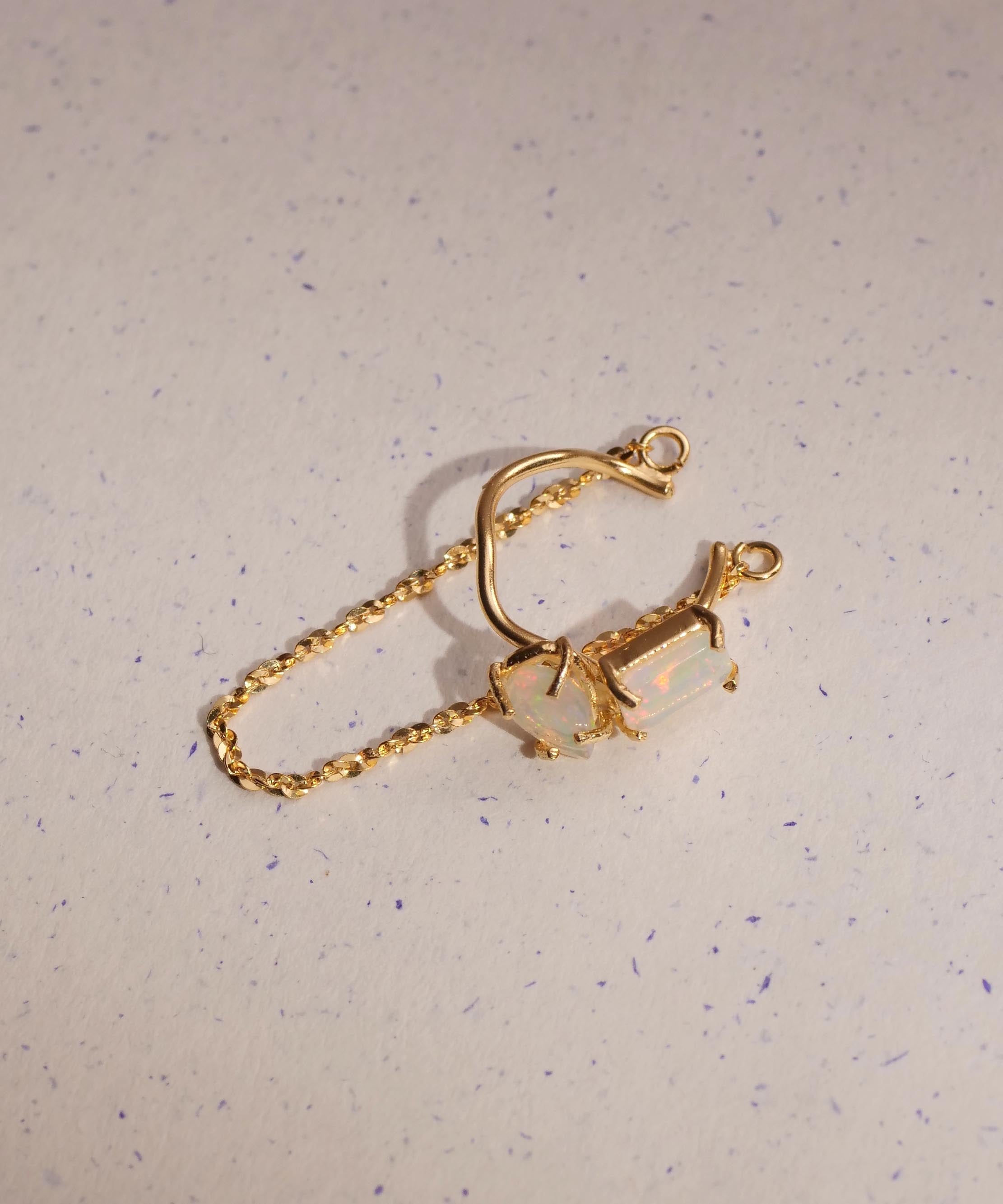 SV925mini Origa 铣削双面耳环 银色