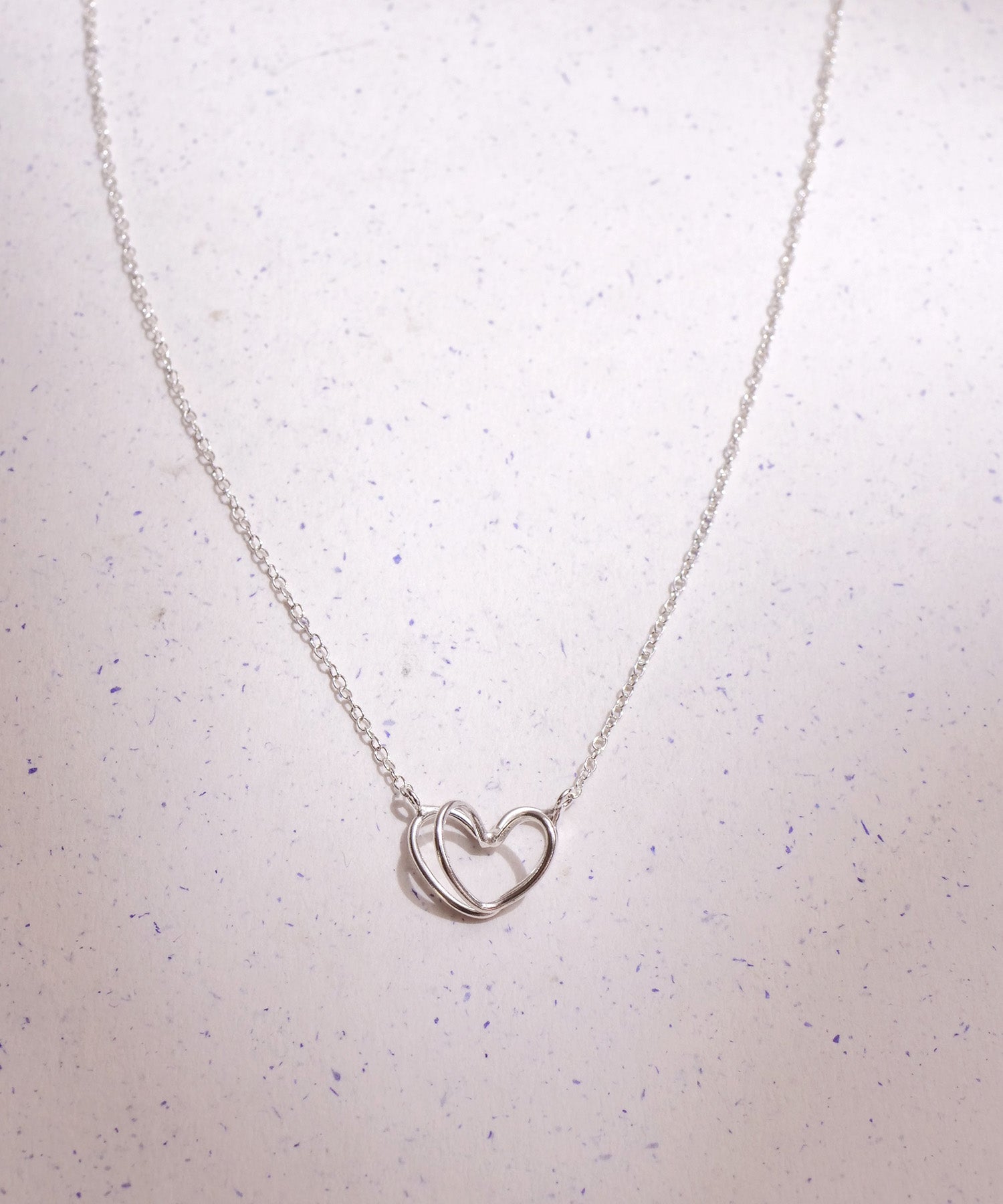 【限定商品】SV925ラクガキダブルハートネックレス シルバー