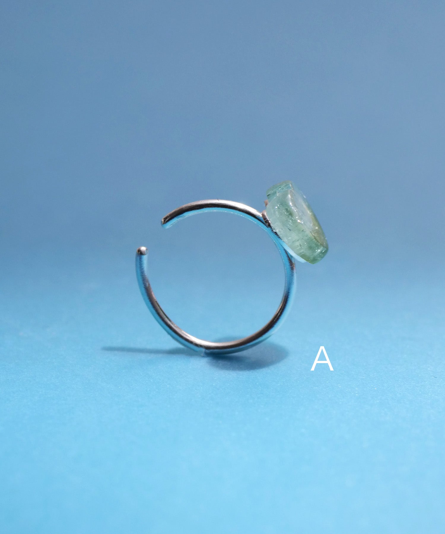 【限定商品】SV925ハート天然石イヤーカフ バイカラートルマリン ライトブルー