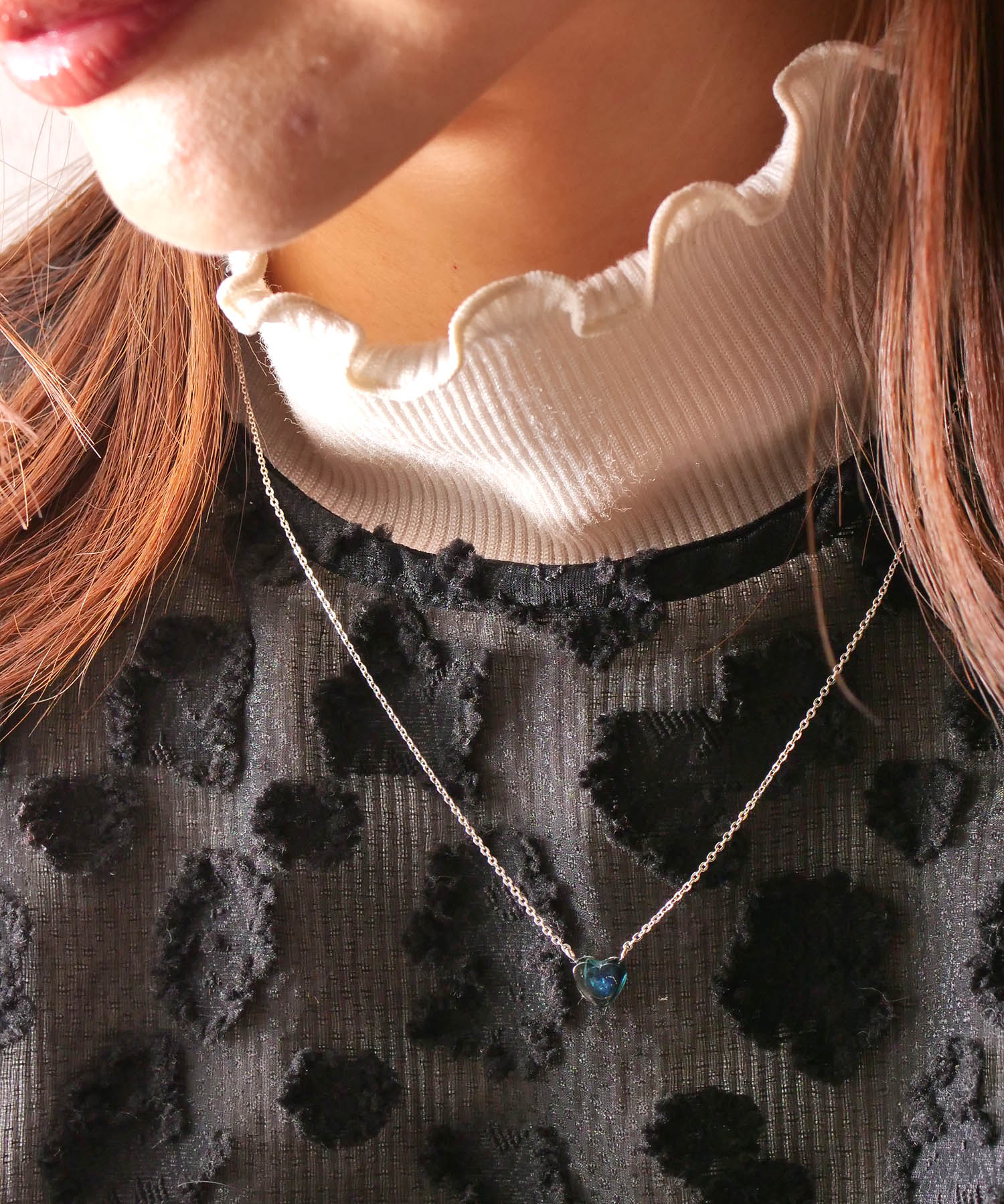 【限定商品】SV925ハート天然石ネックレス ブルートルマリン