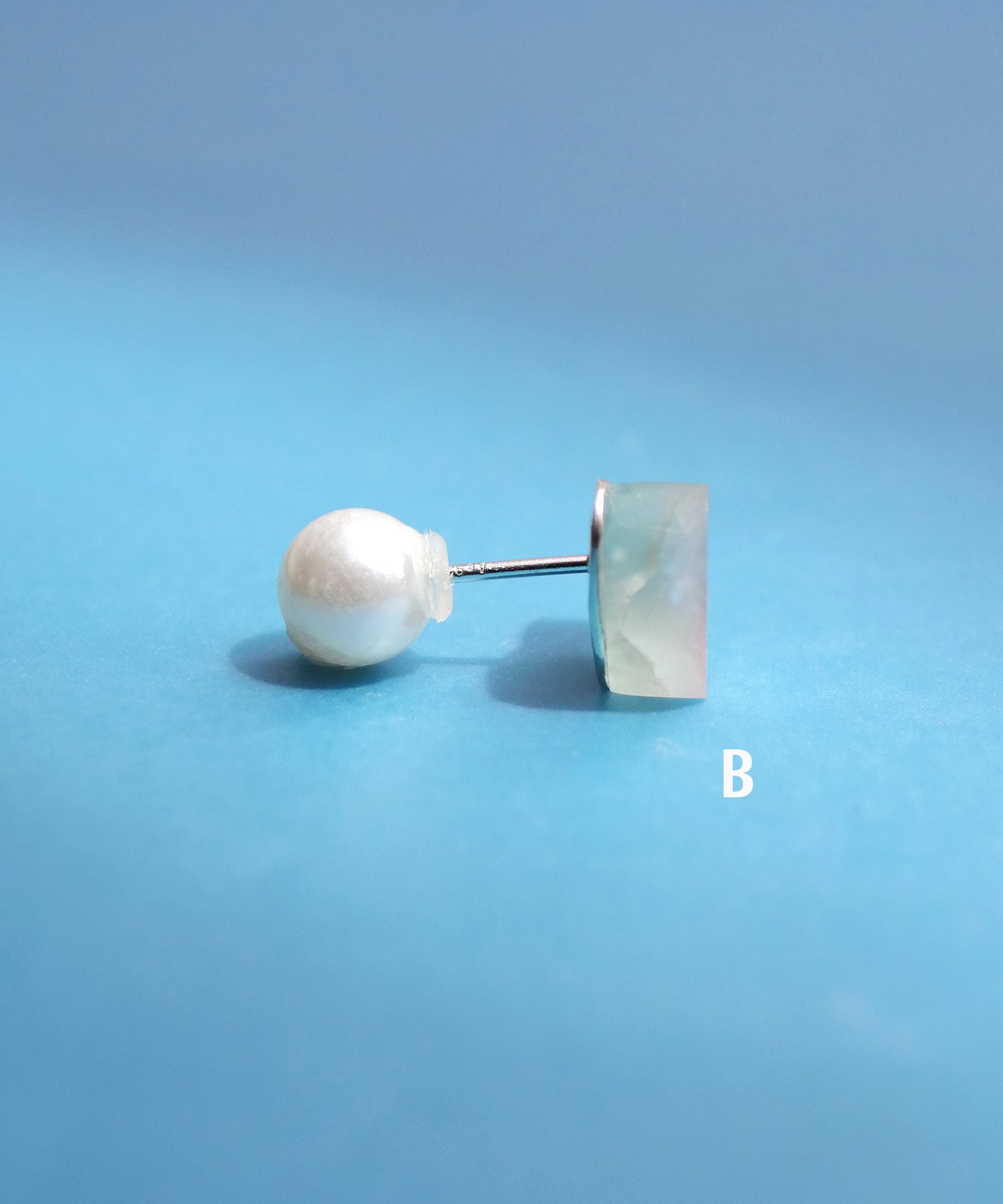 【限定商品】SV925ハート天然石ピアス トルマリン 片耳