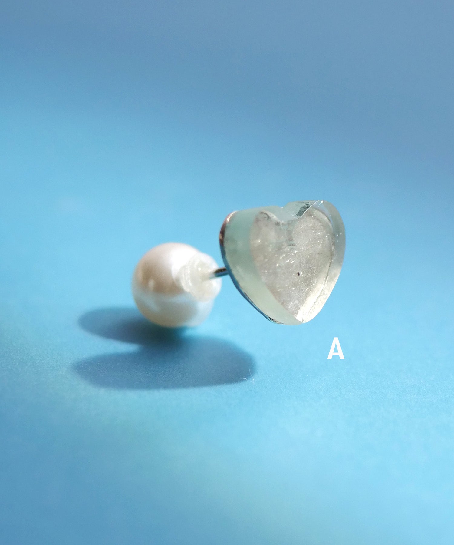 【限定商品】SV925ハート天然石ピアス トルマリン 片耳