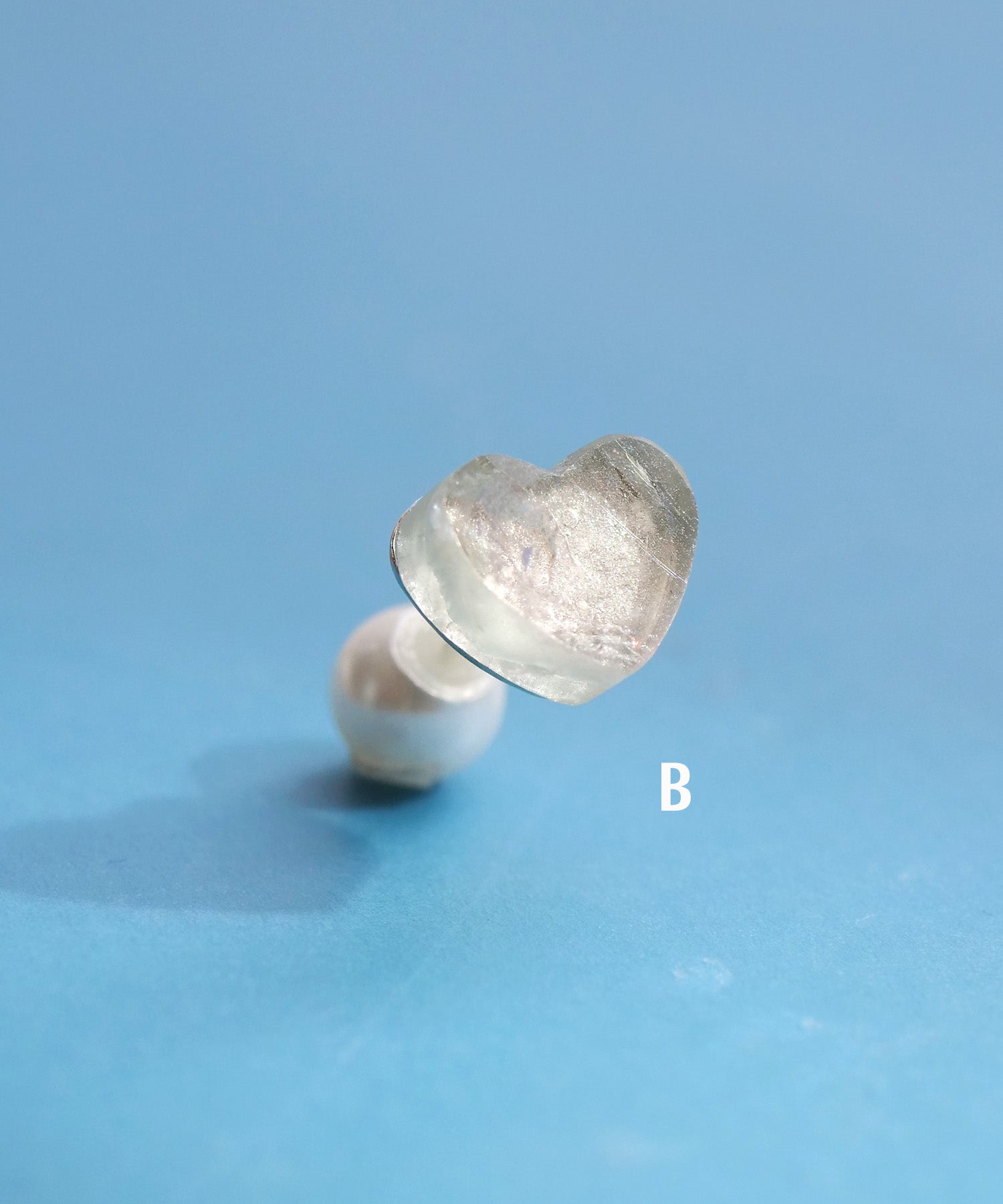 【限定商品】SV925ハート天然石ピアス トルマリン 片耳