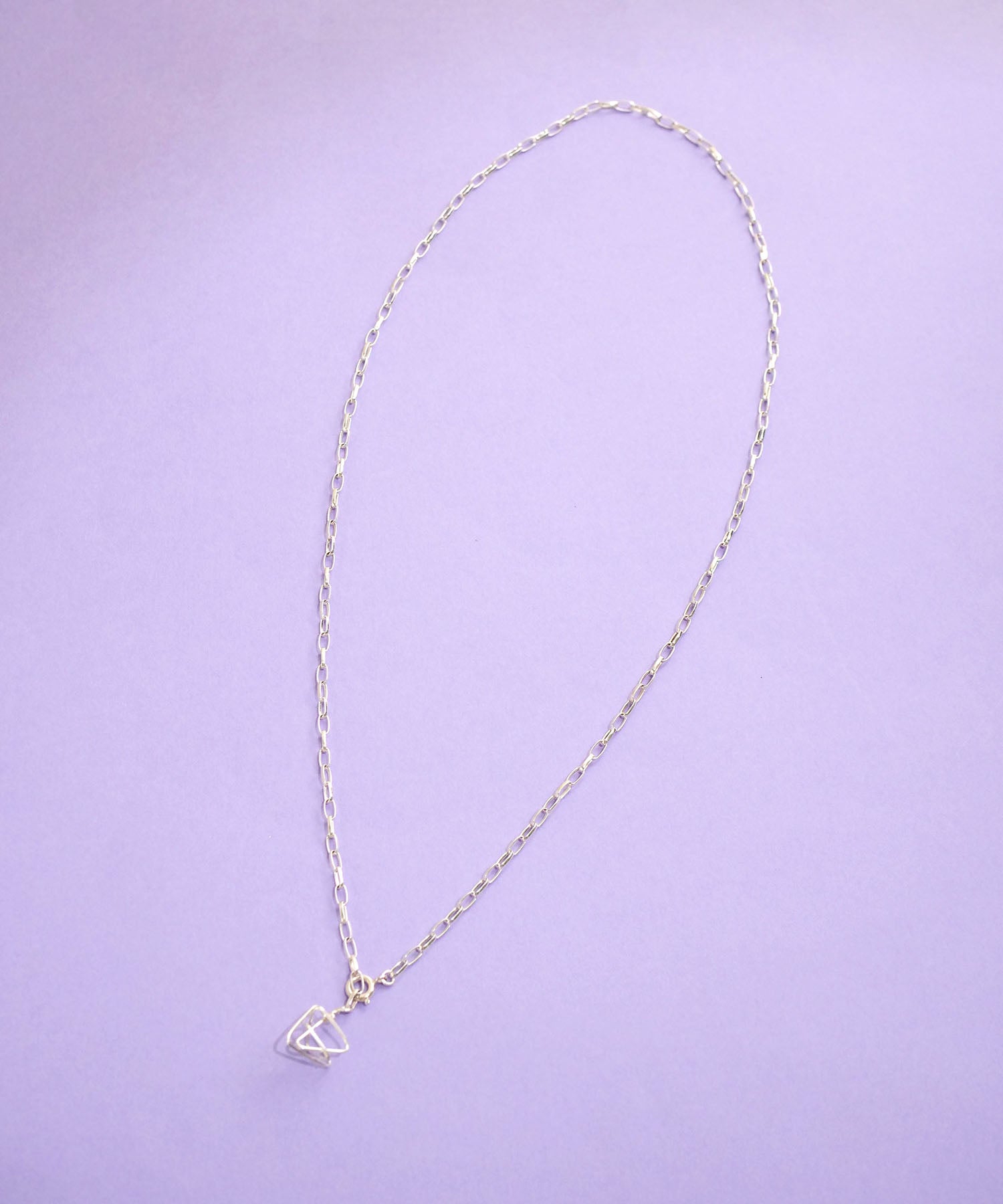 SV925 flat simple chain necklace with graffiti motif