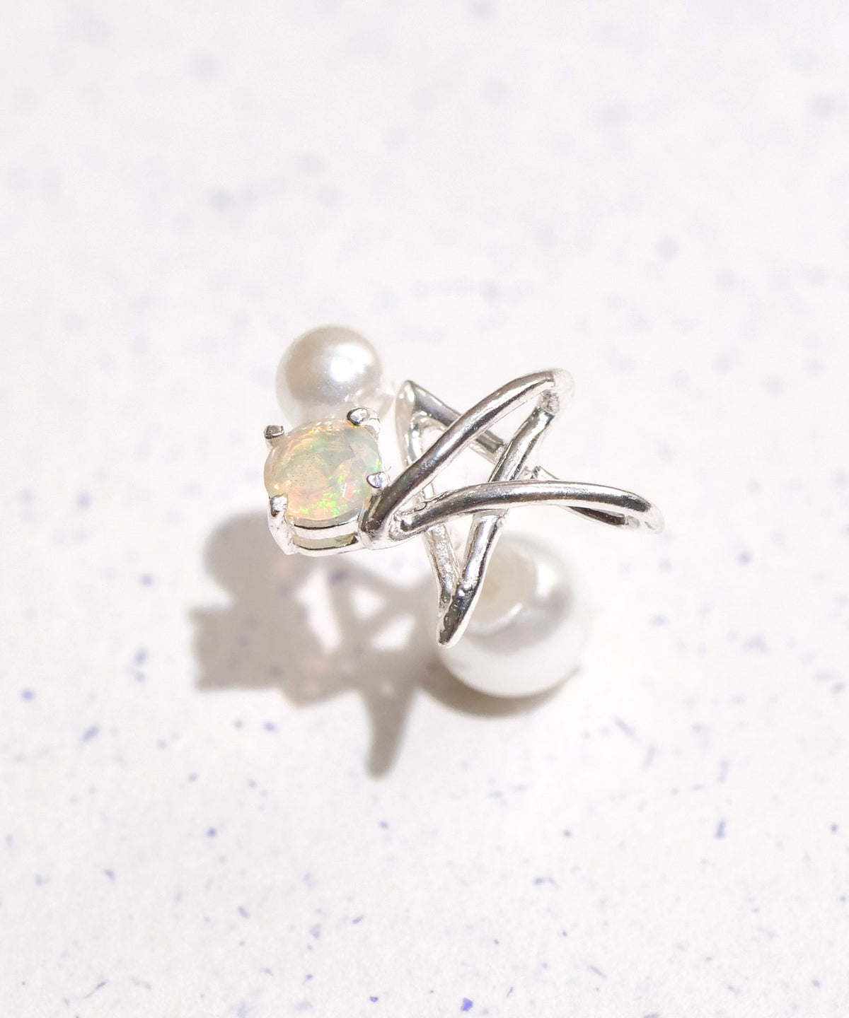 【限定アイテム】SV925ラクガキスタービジューオパールピアス S