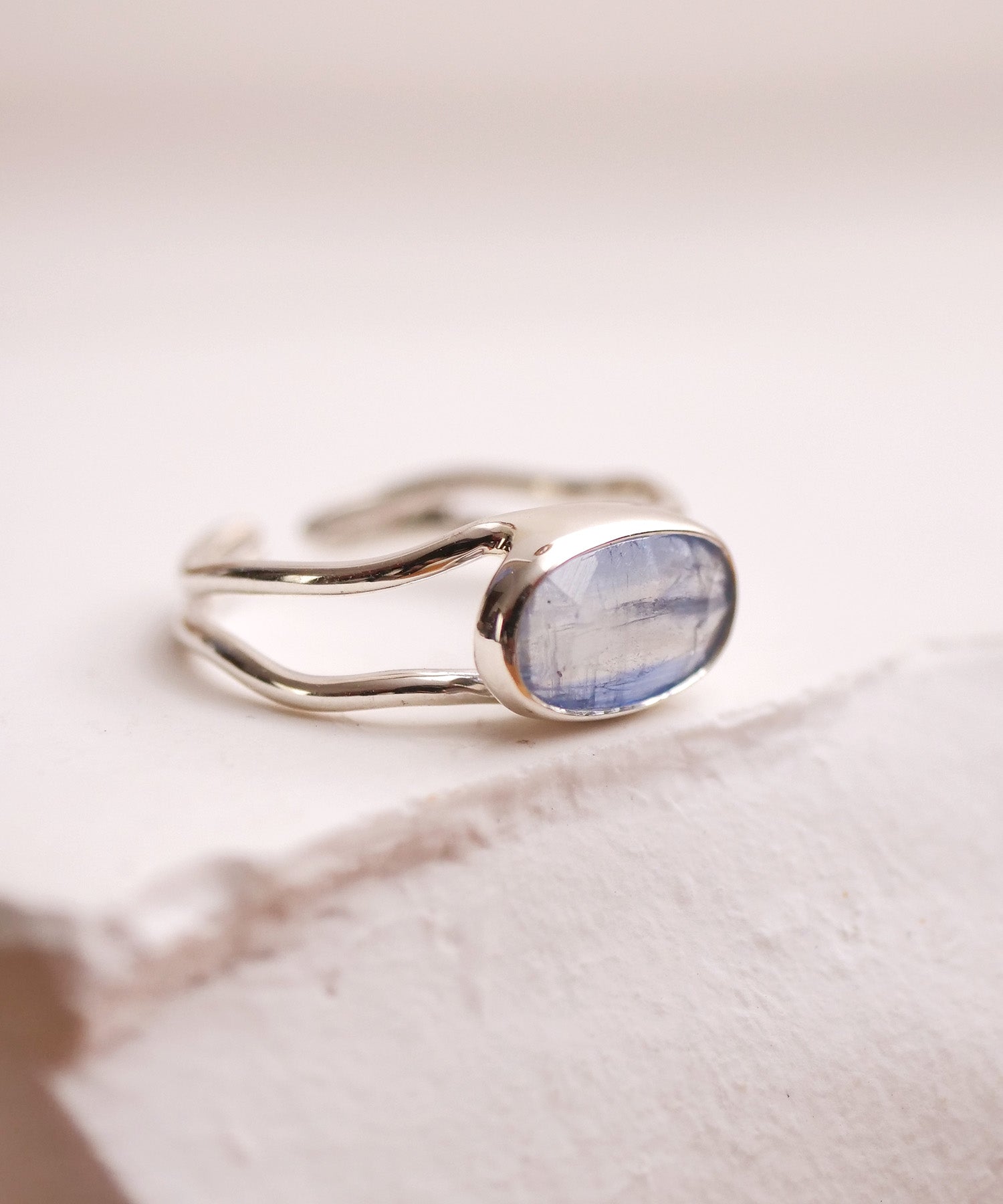 【1点限定】SV925ラクガキフリー天然石リング バイカラーカイヤナイト