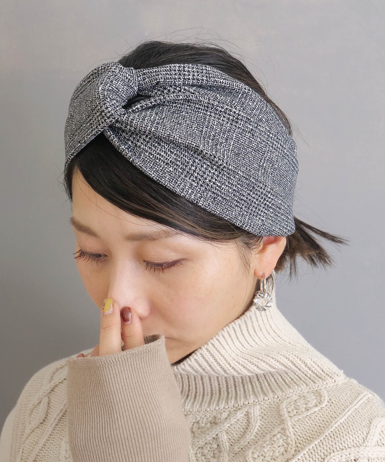 Glen Check Stretch Turban