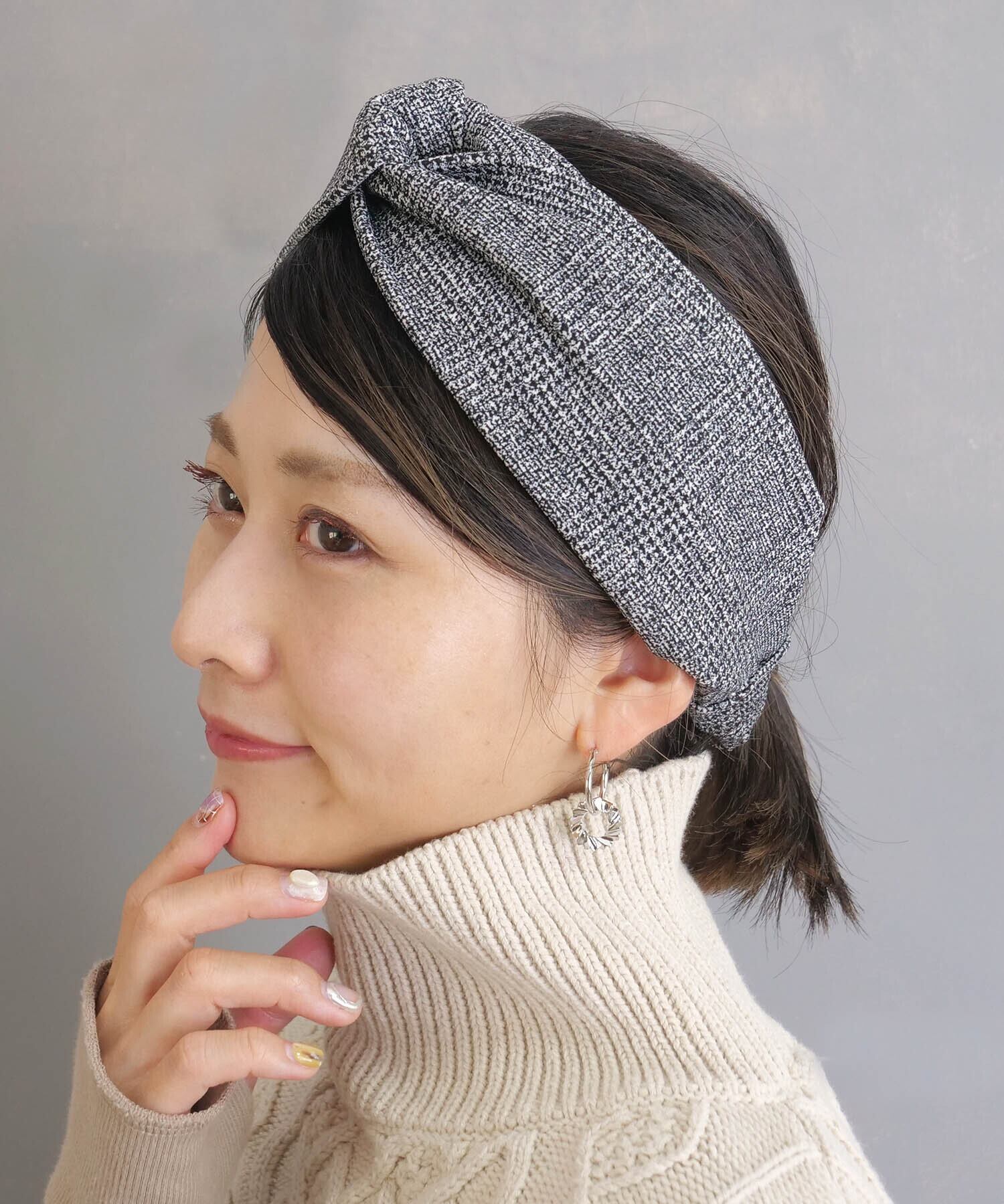 Glen Check Stretch Turban