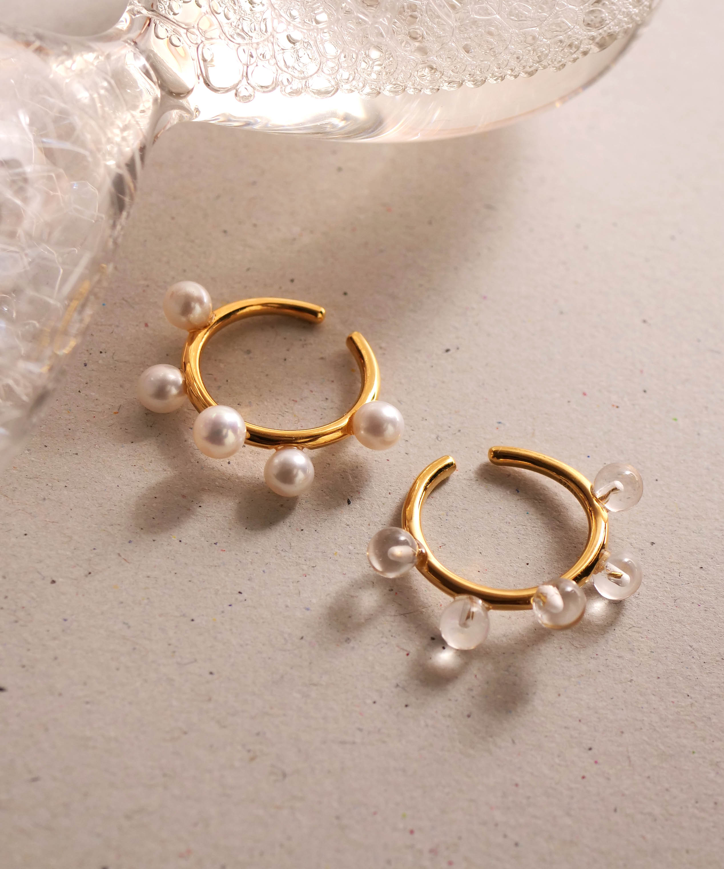 SV925 肥皂泡卷耳夹 金色