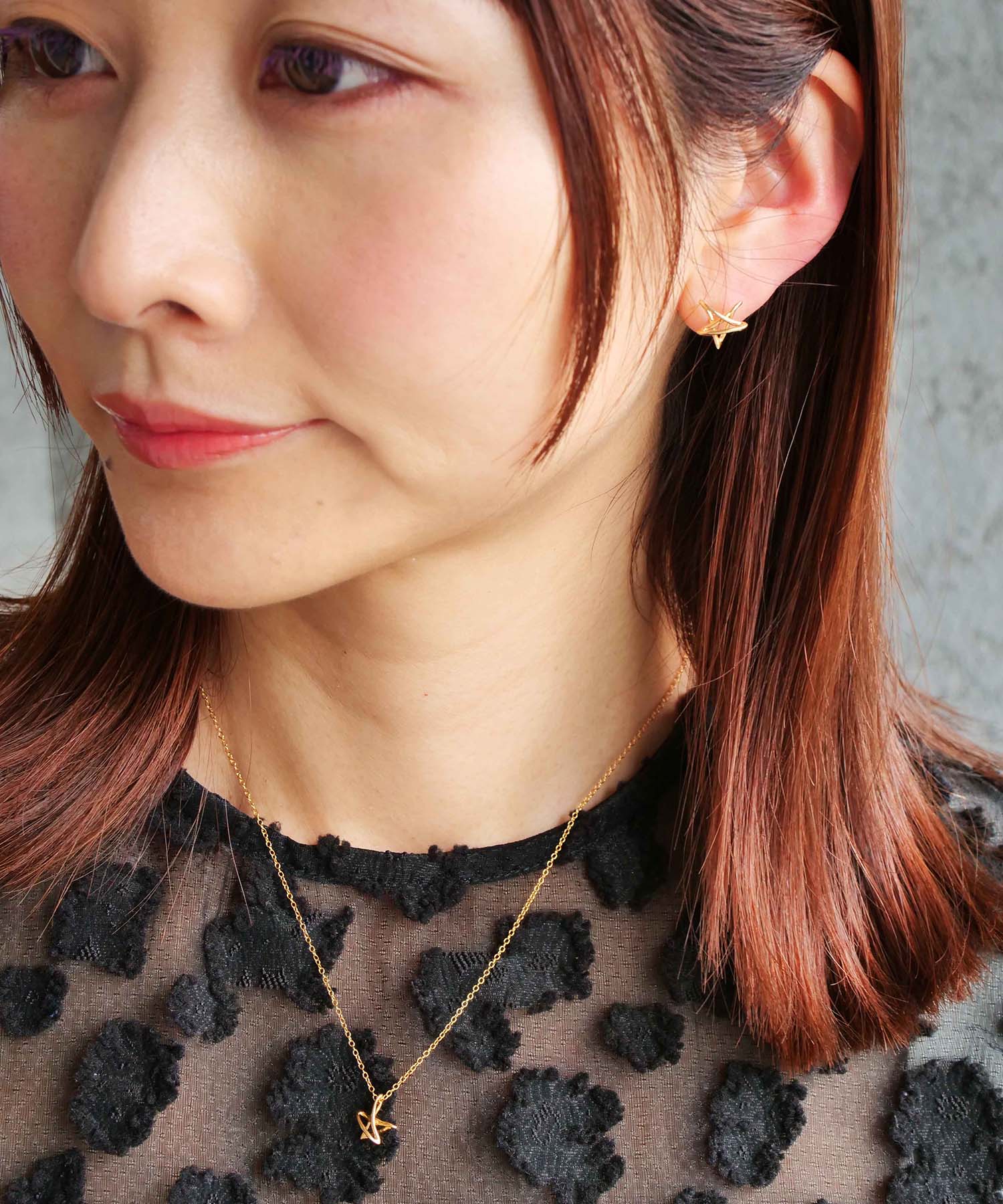 Christmas limited edition Graffiti star necklace & ear cuff set