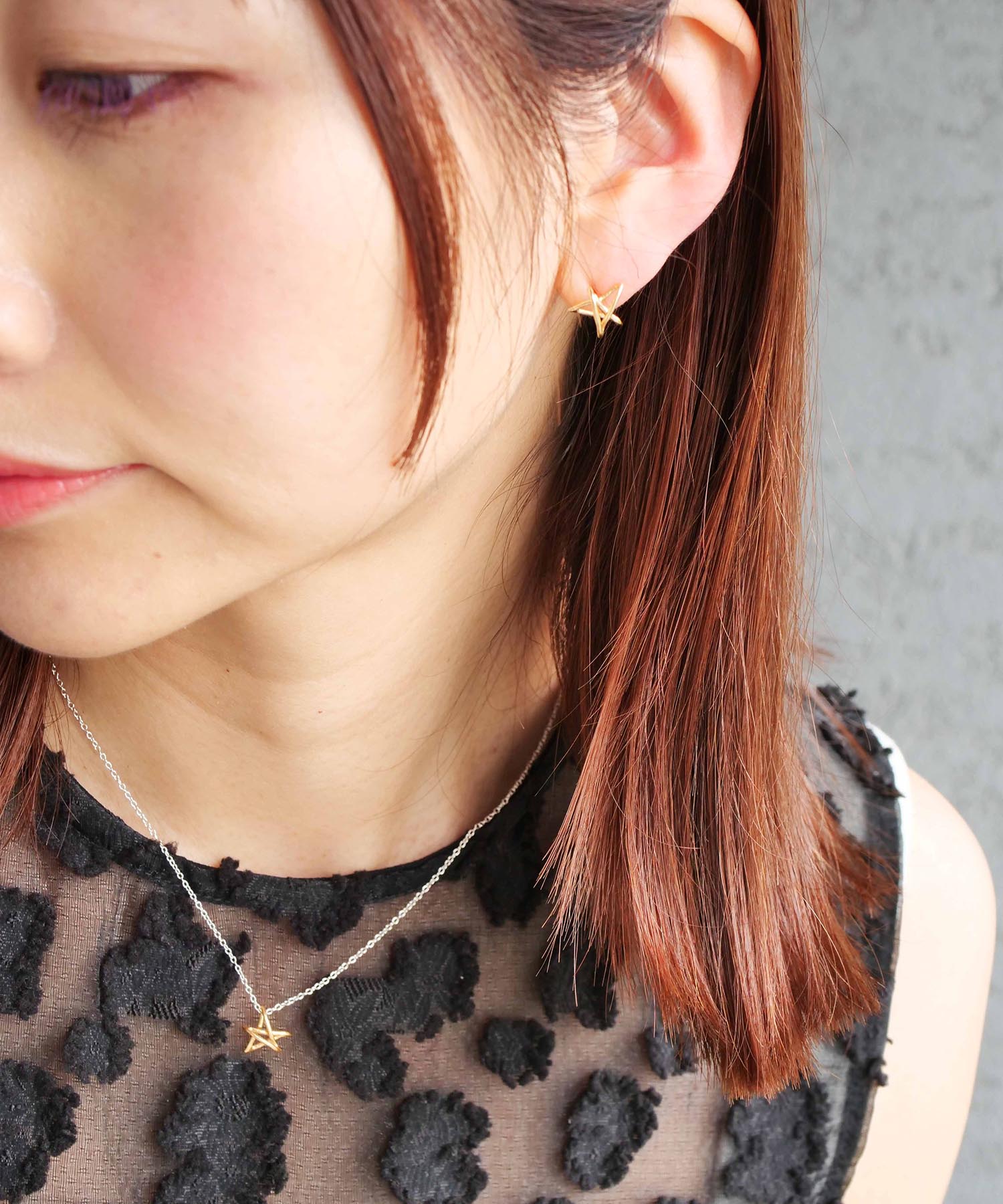Christmas limited edition Graffiti star necklace & ear cuff set