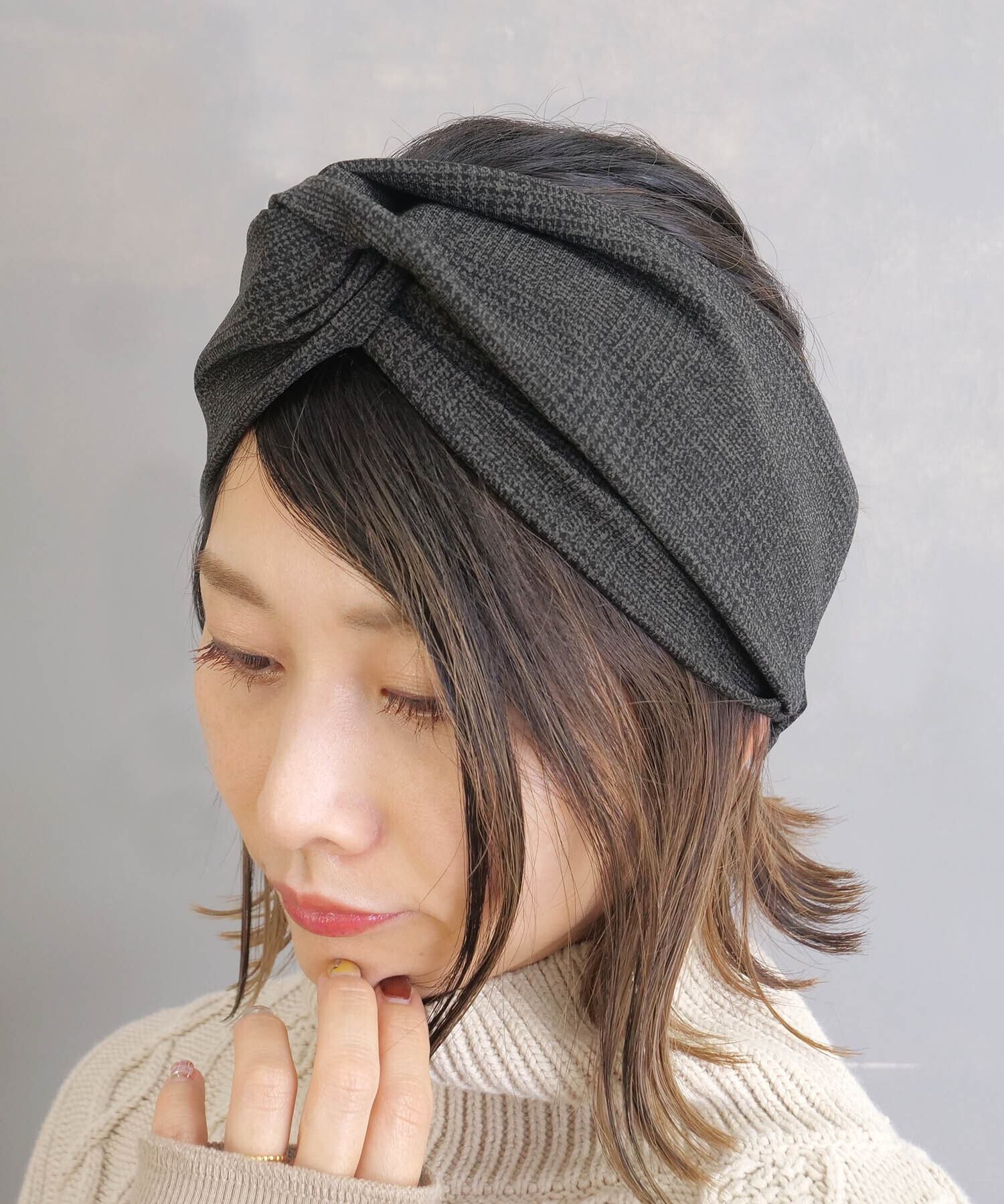 Glen Check Stretch Turban