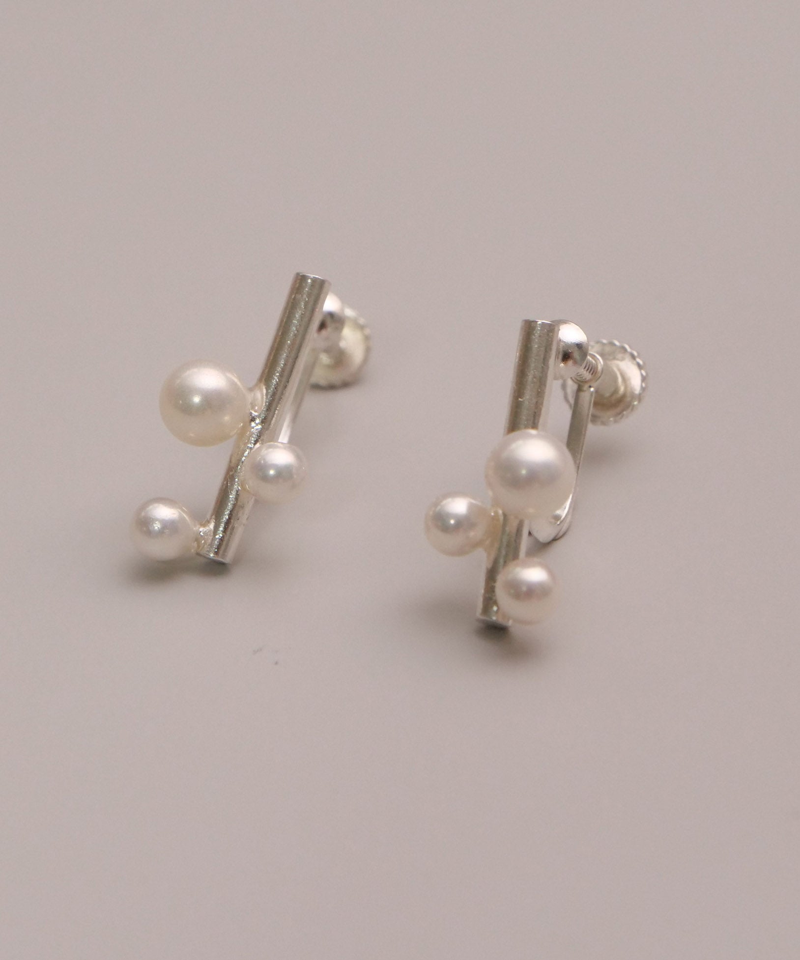 SV925 Bubble Bar Earrings Silver