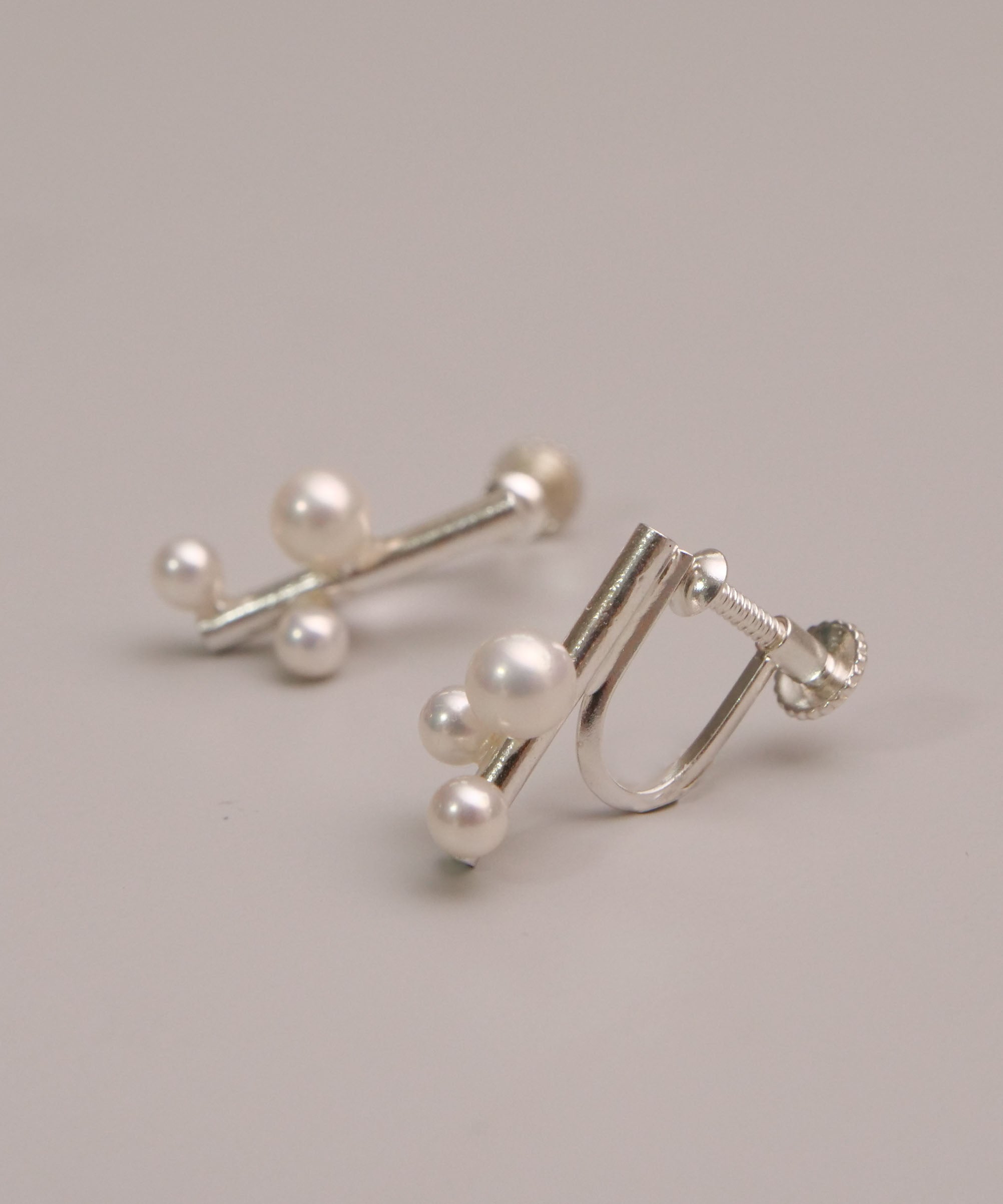 SV925 Bubble Bar Earrings Silver