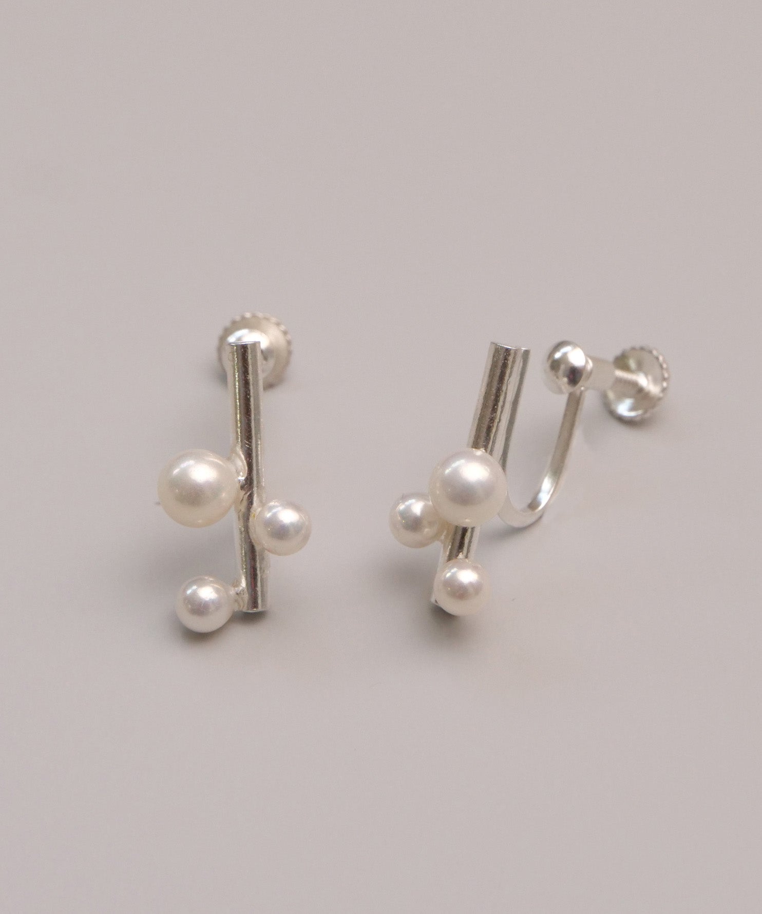 SV925 Bubble Bar Earrings Silver