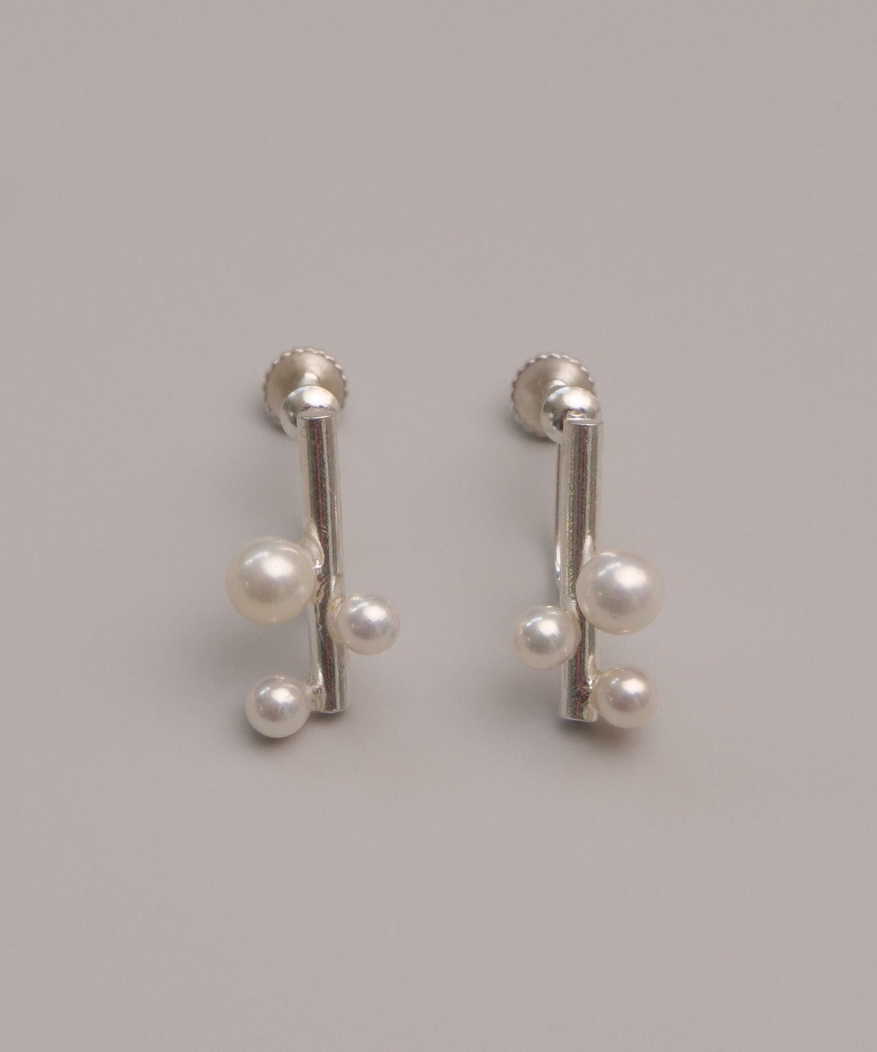 SV925 Bubble Bar Earrings Silver