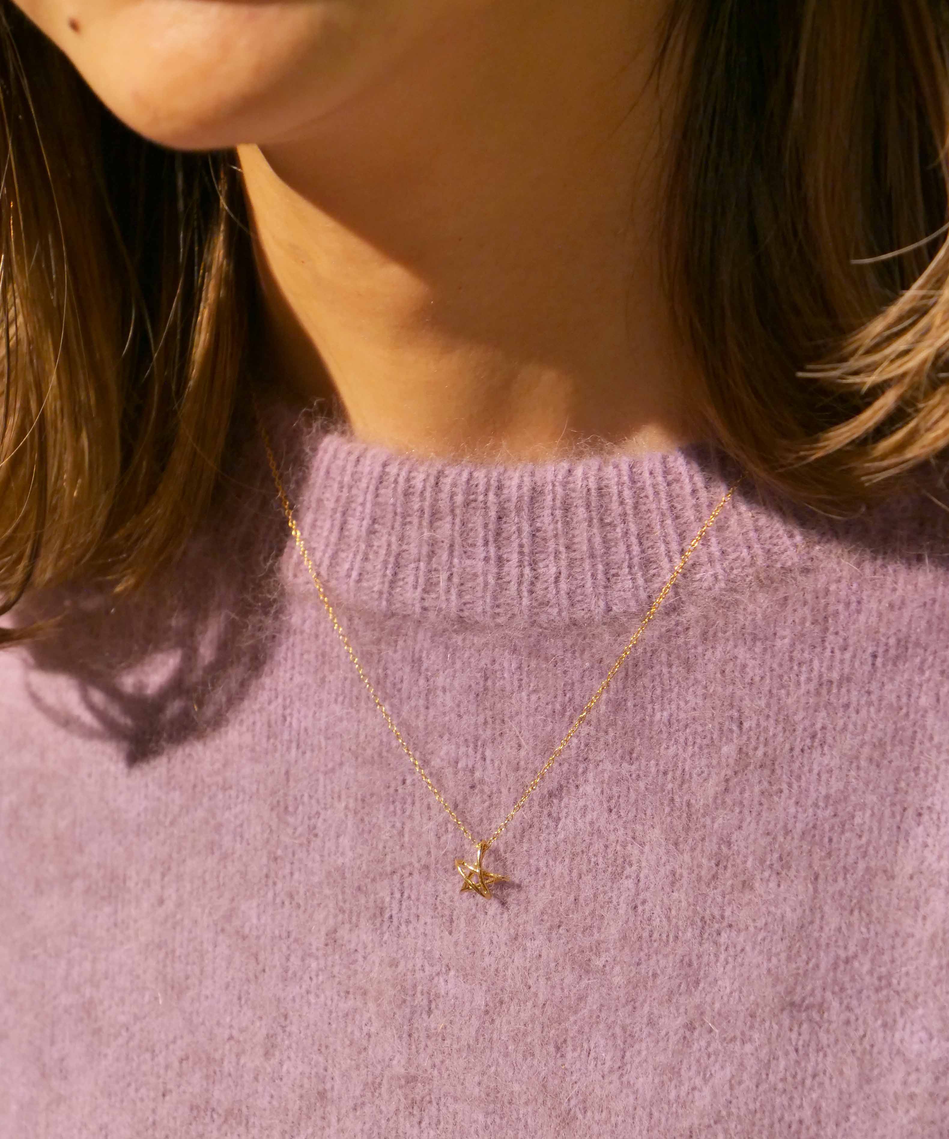 クリスマス限定  ラクガキスターネックレス&イヤーカフ　ゴールド&ミックス