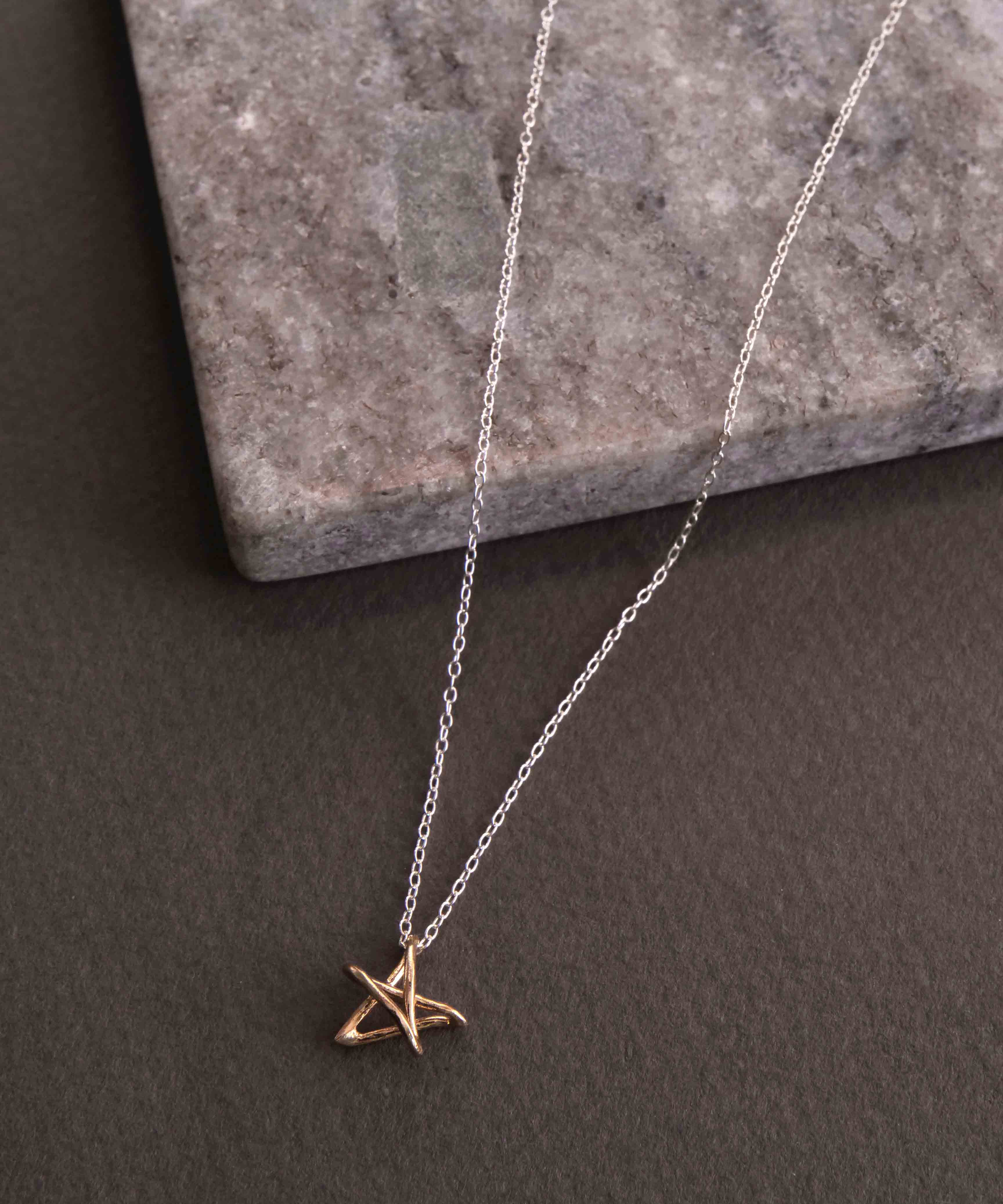 クリスマス限定  ラクガキスターネックレス&イヤーカフ　ゴールド&ミックス