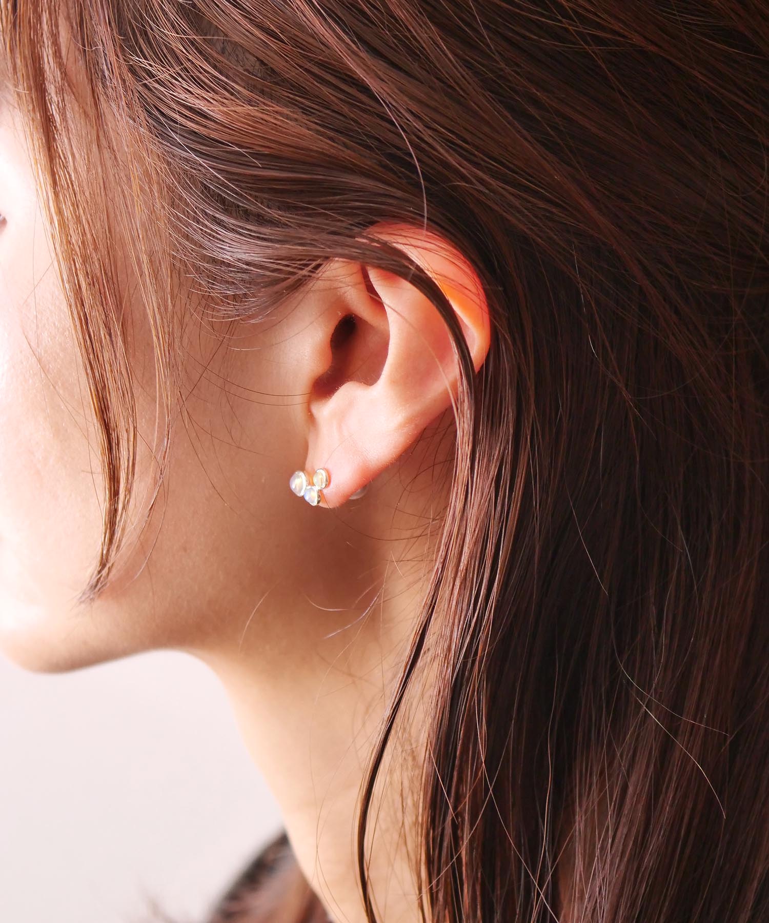 SV925 mini graffiti star reversible earrings gold