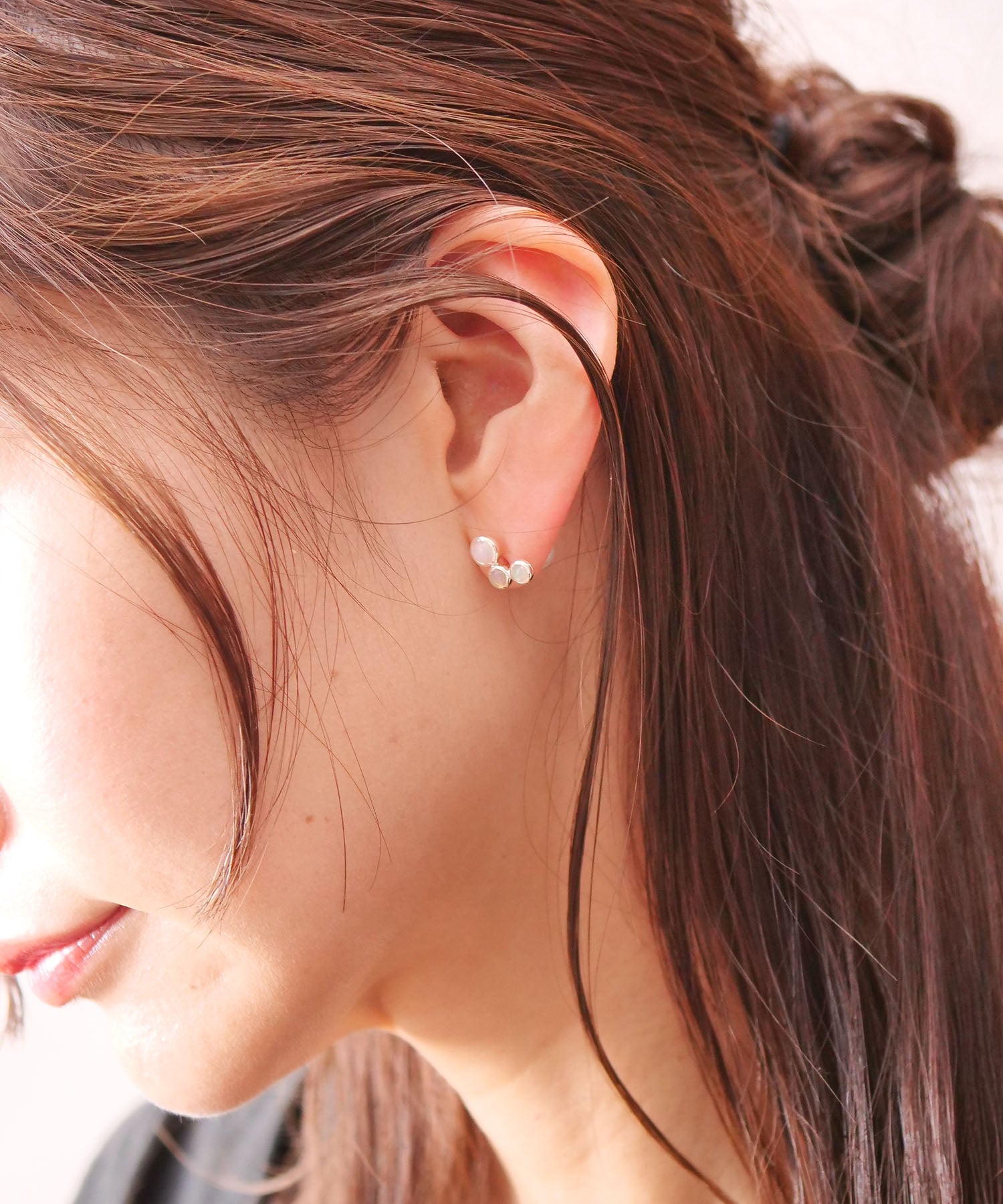 SV925 mini graffiti star reversible earrings gold