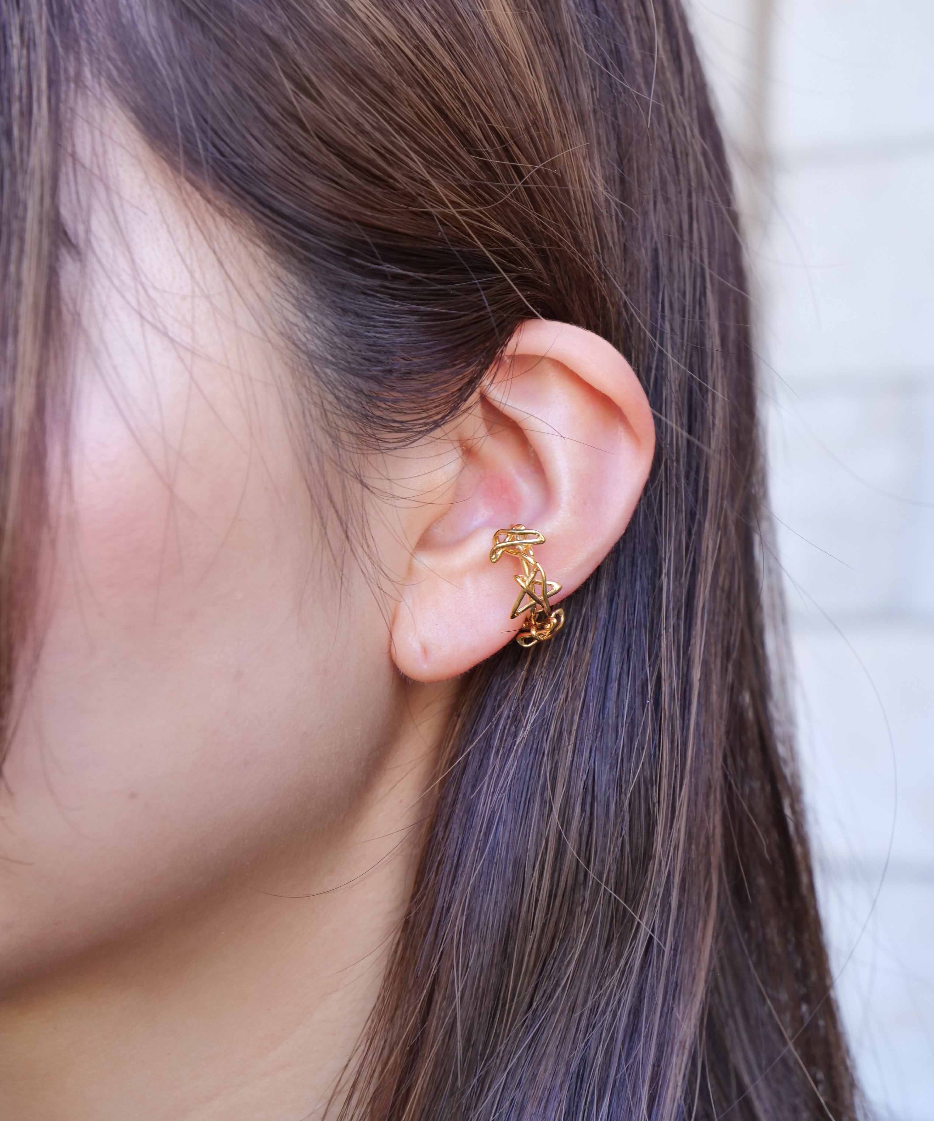 Christmas limited edition Graffiti star necklace &amp; ear cuff set