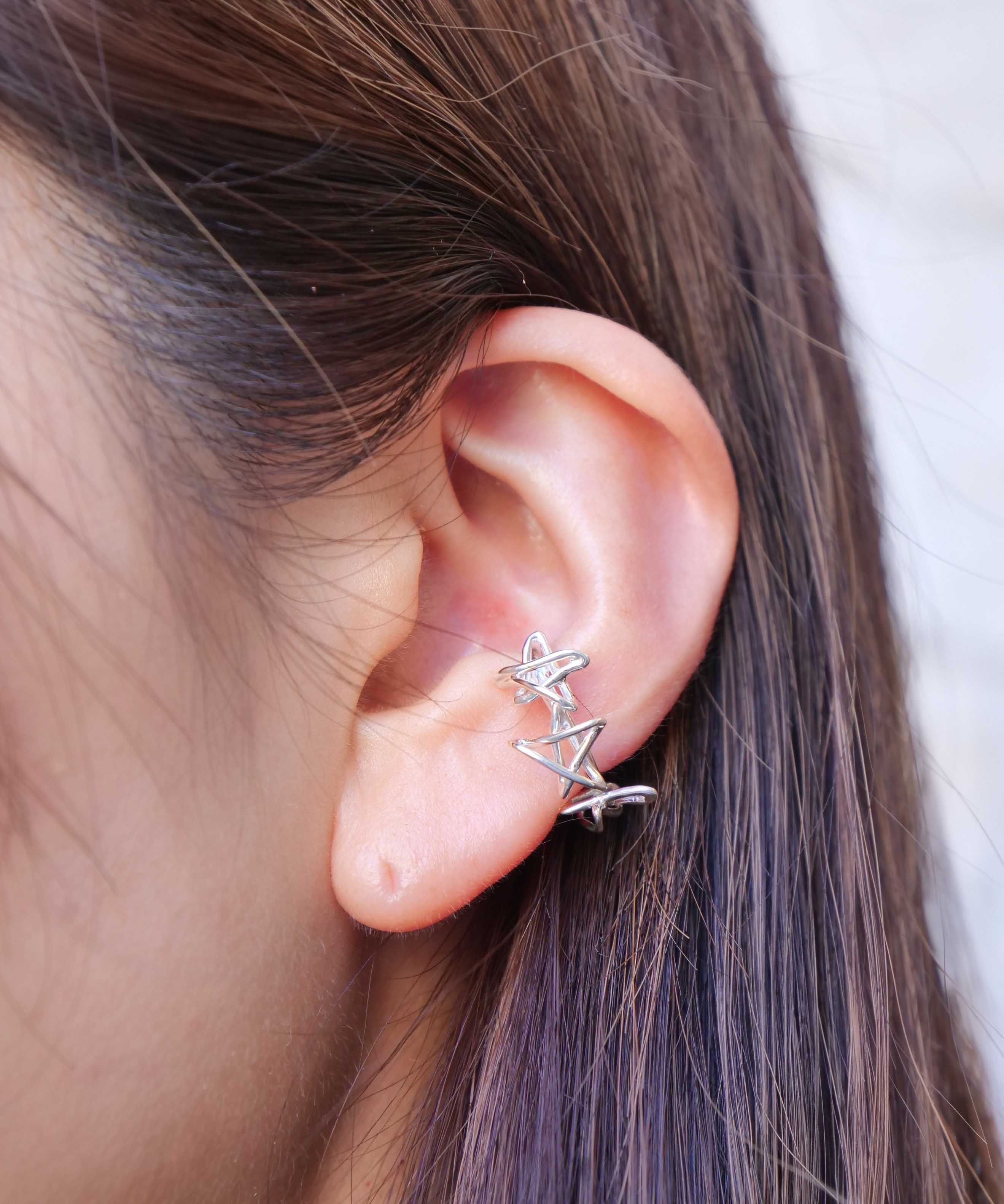 Christmas limited edition Graffiti star necklace &amp; ear cuff set