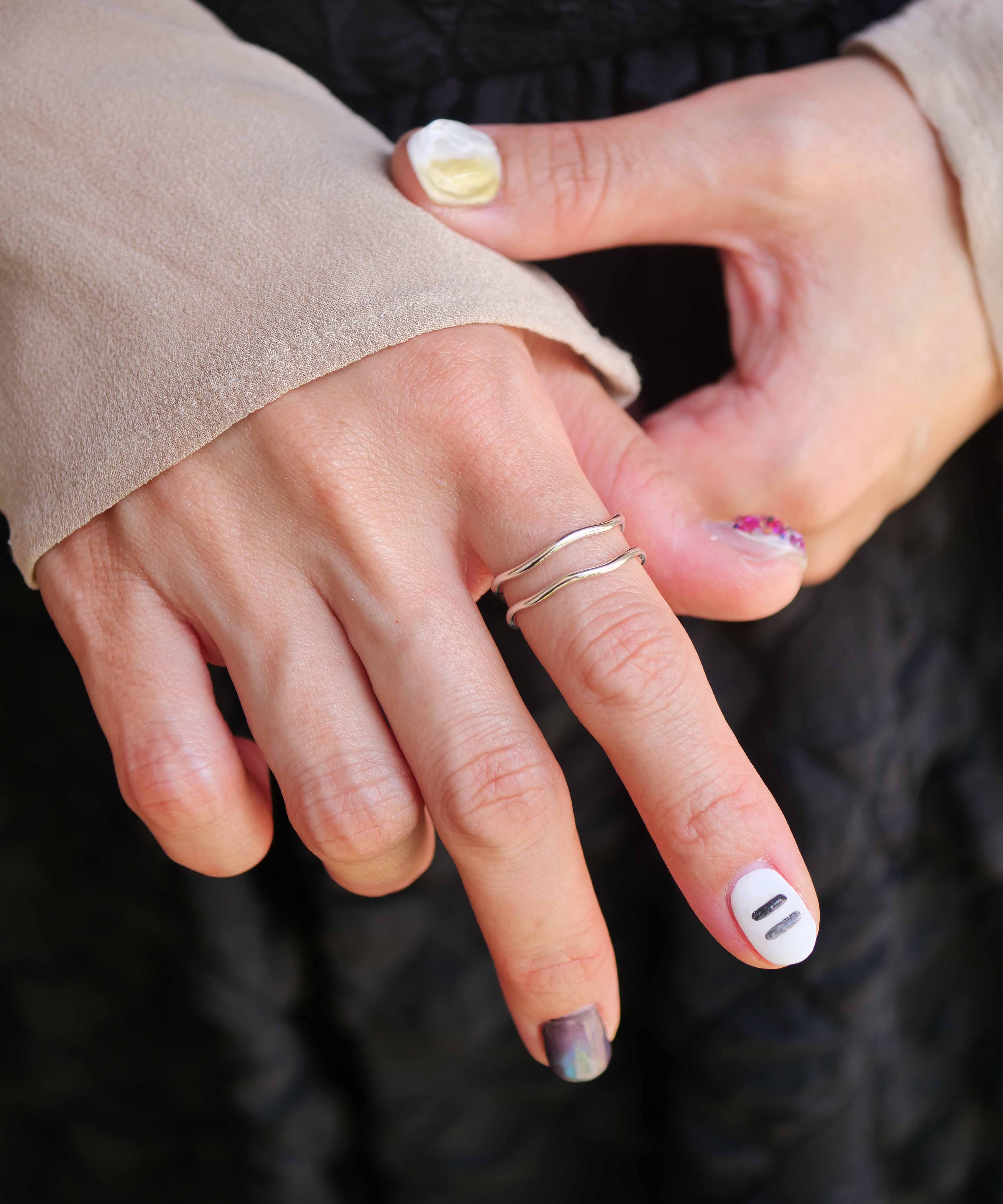 クリスマス限定　5waymini淡水パールチョーカーブレスset シルバー