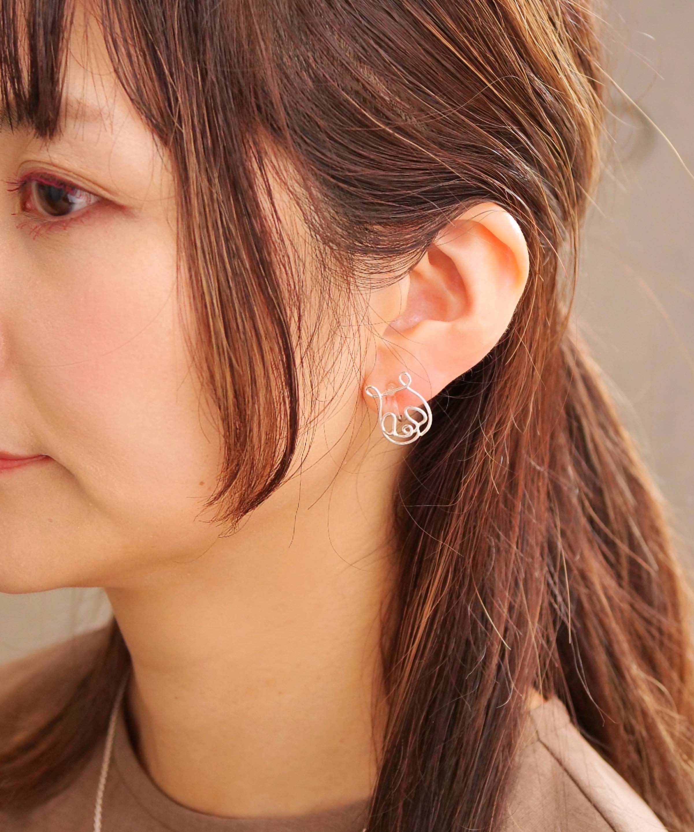 [Limited Edition] SV925 Graffiti Panda Earrings