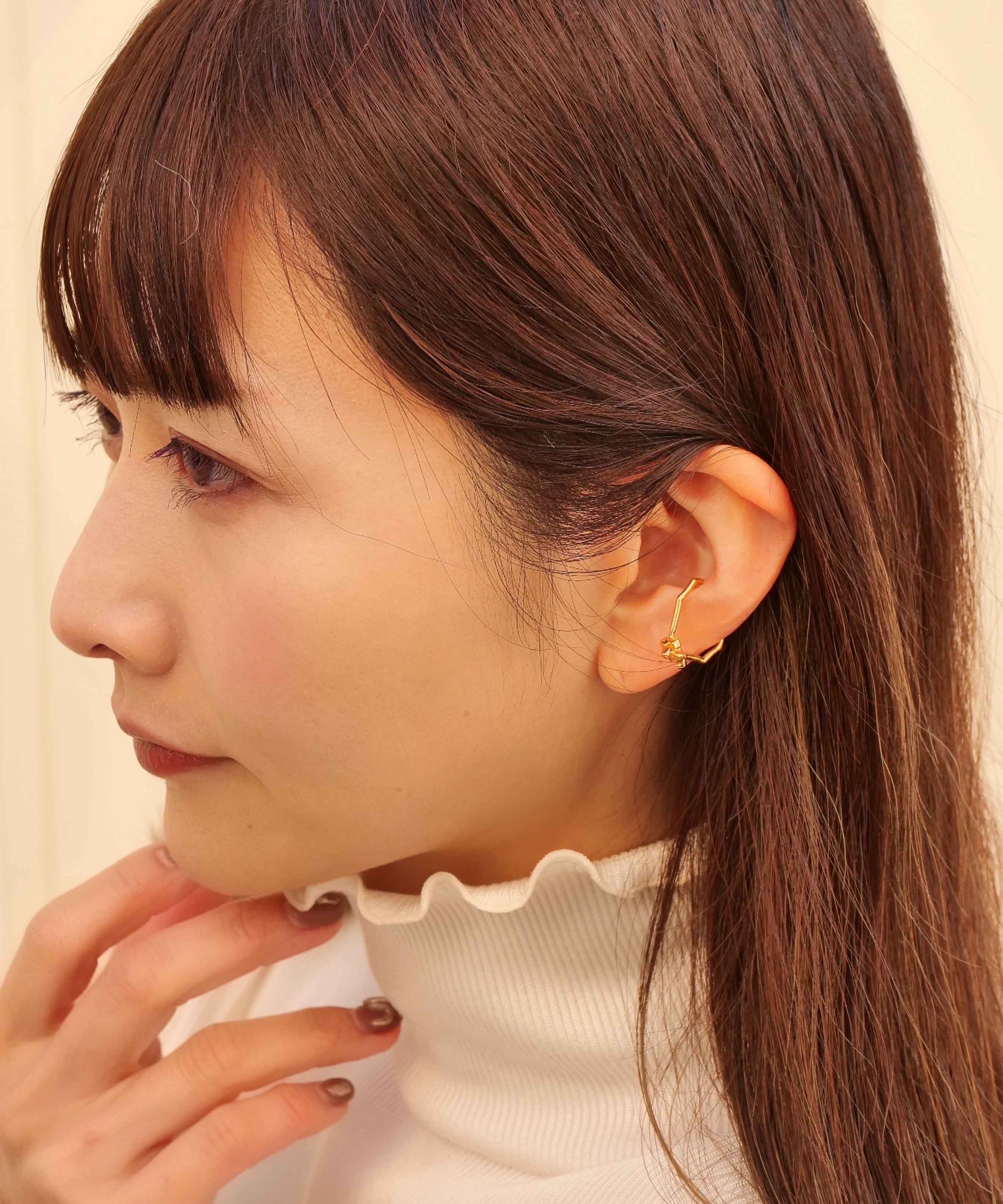 クリスマス限定  ラクガキスターネックレス&イヤーカフ　ゴールド&ミックス