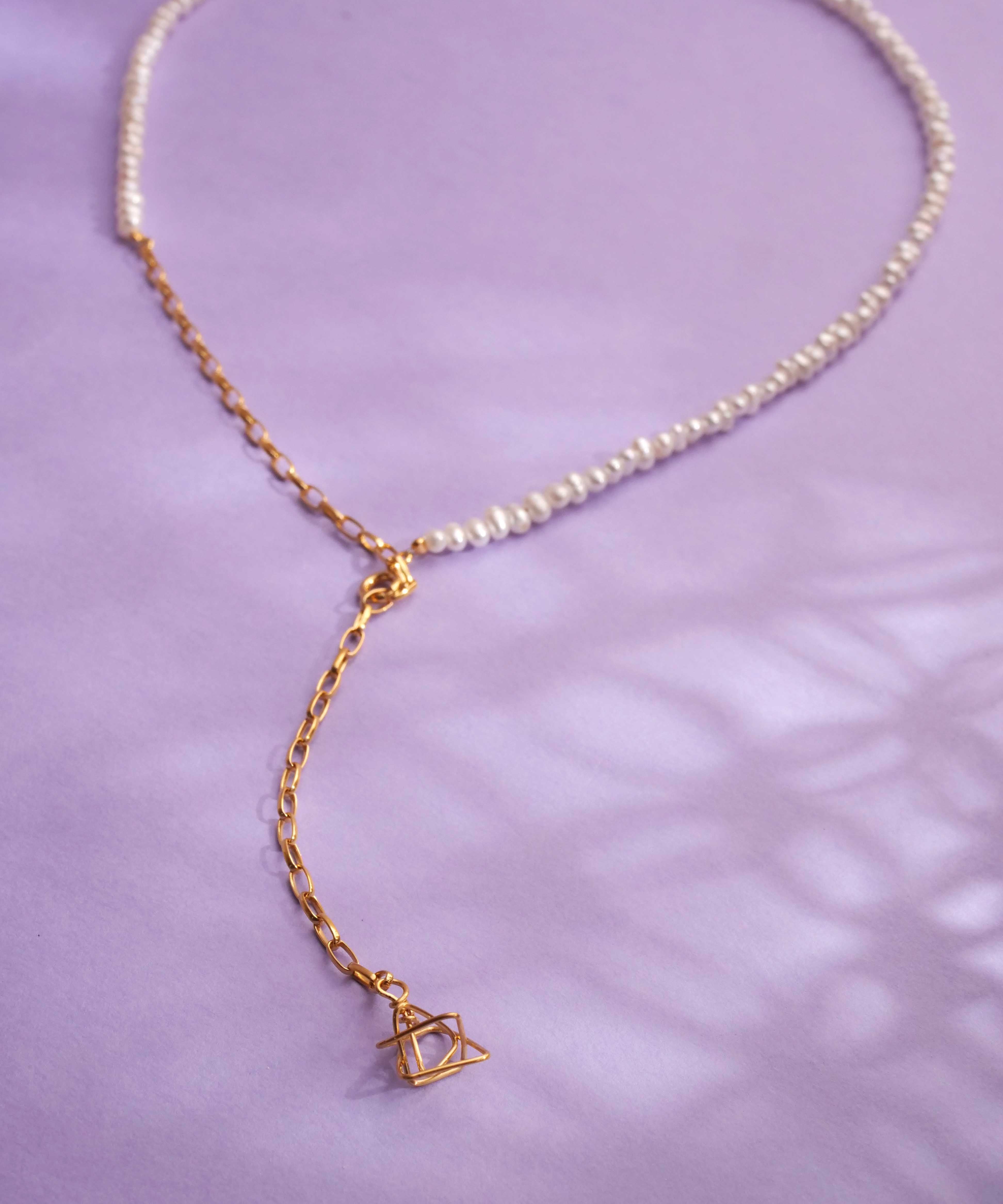 クリスマス限定　5waymini淡水パールチョーカーブレスset ゴールド