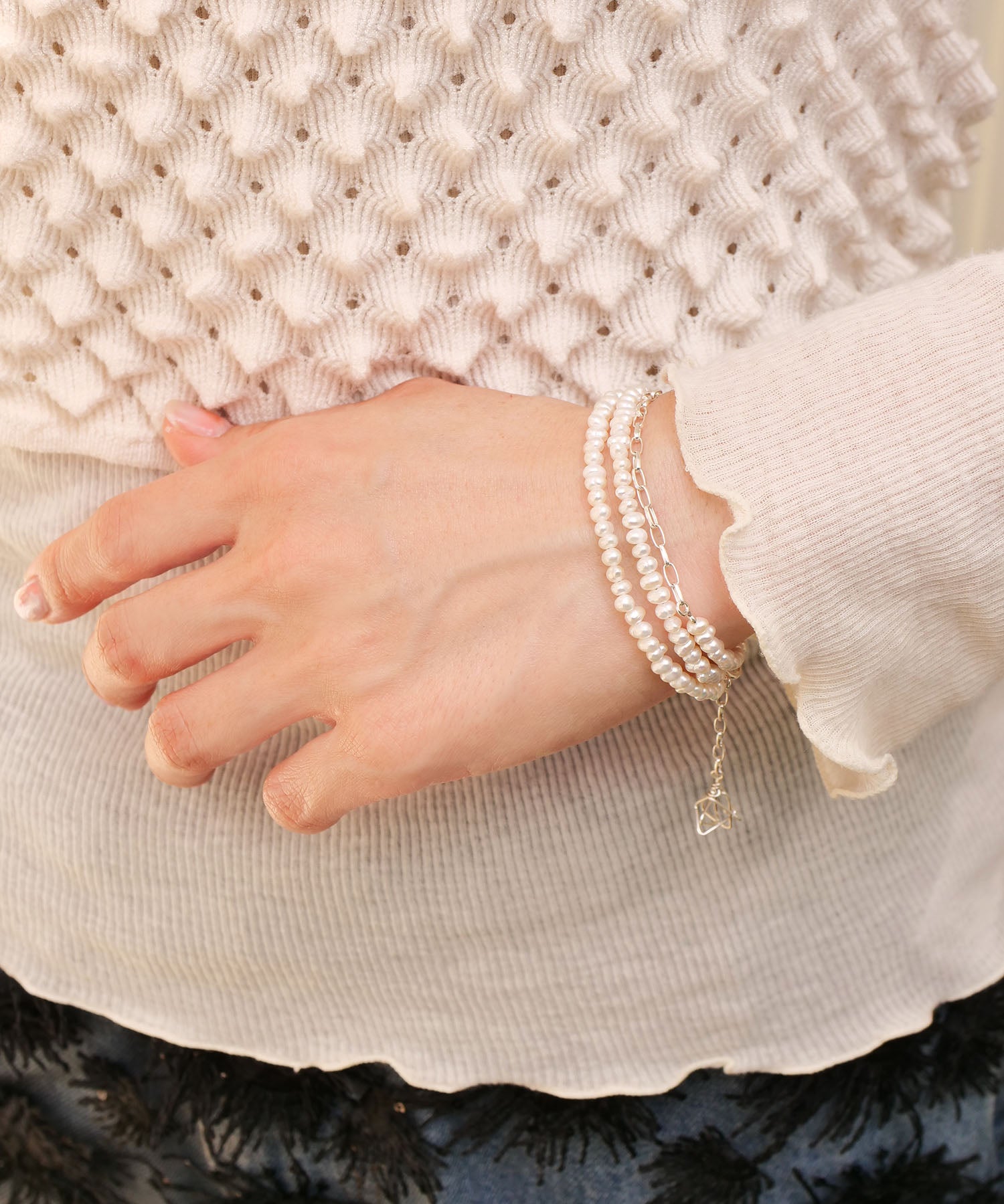 SV925 round choker necklace with crack and frost crystal