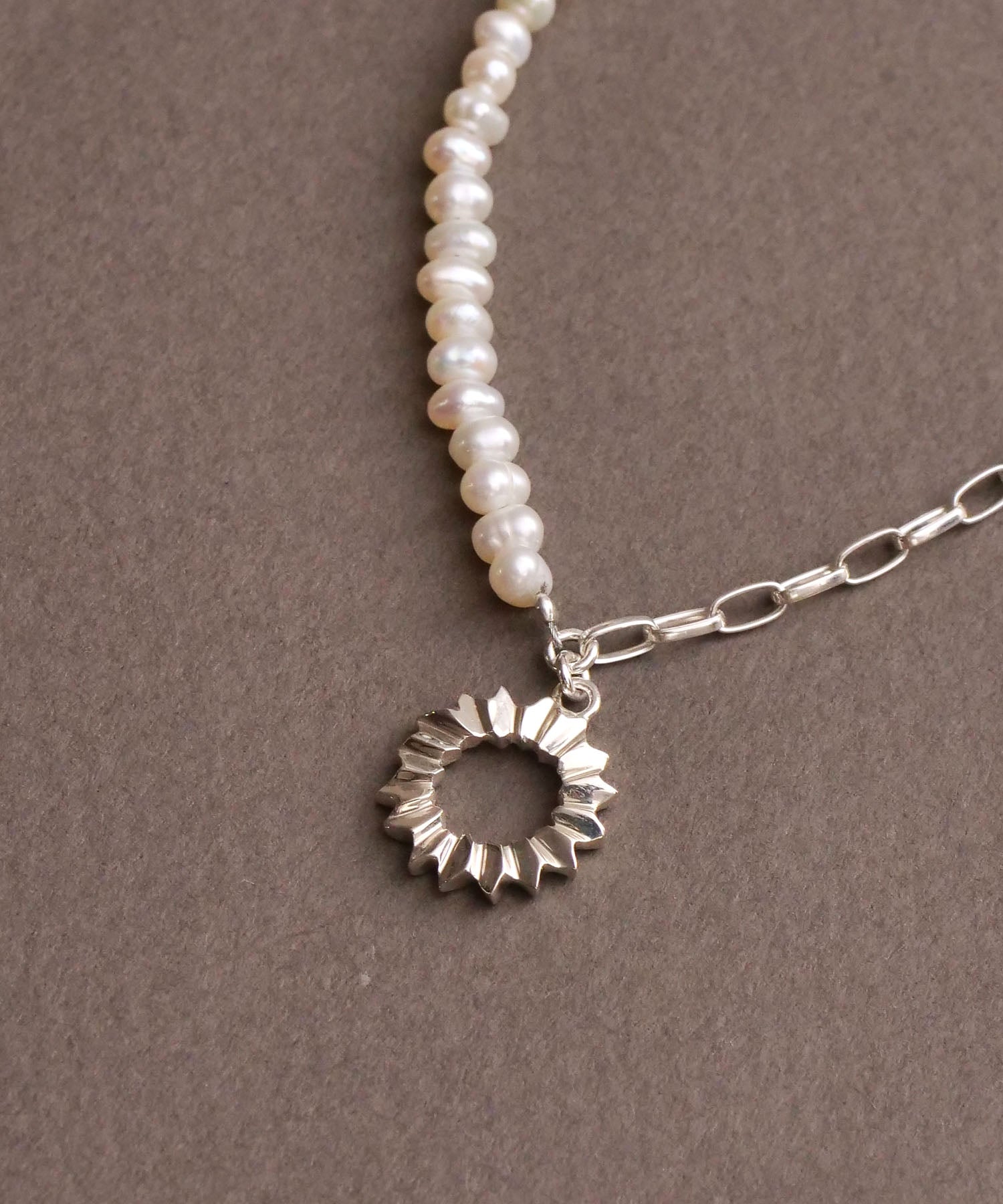 SV925フォールドオリガミパールブレスレット シルバー