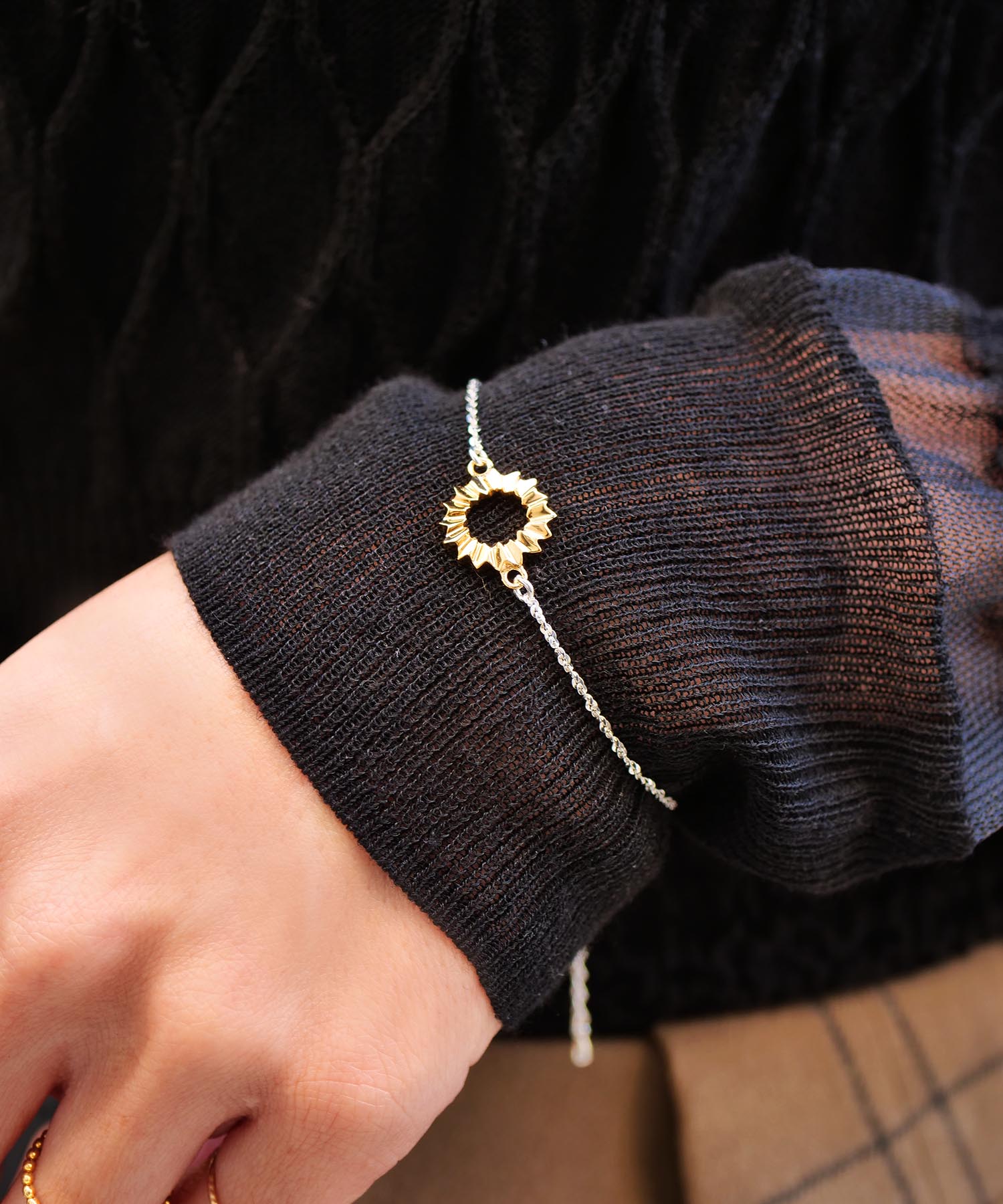 SV925フォールドオリガミメタルブレスレット ミックス