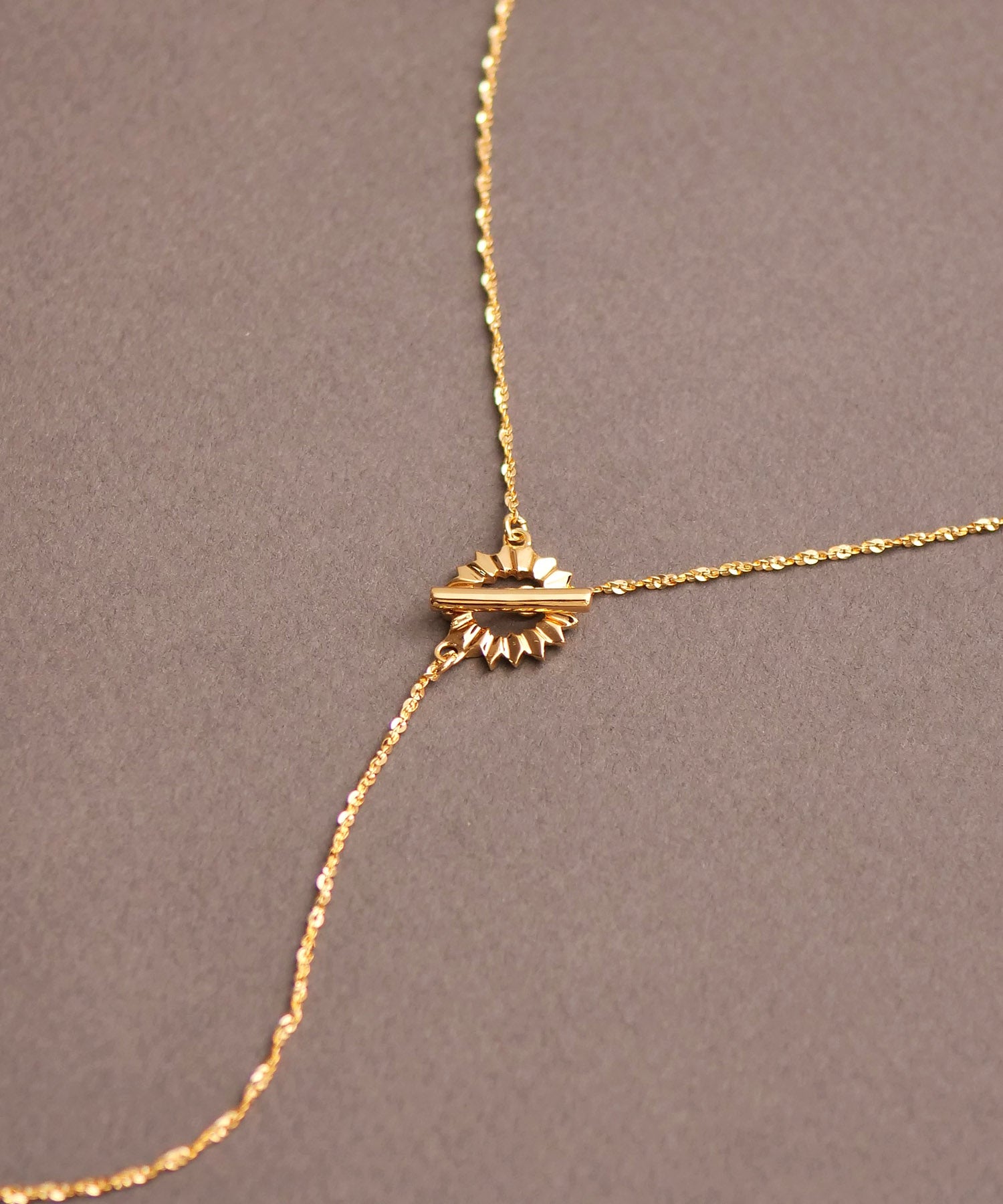 SV925フォールドオリガミネックレス ゴールド