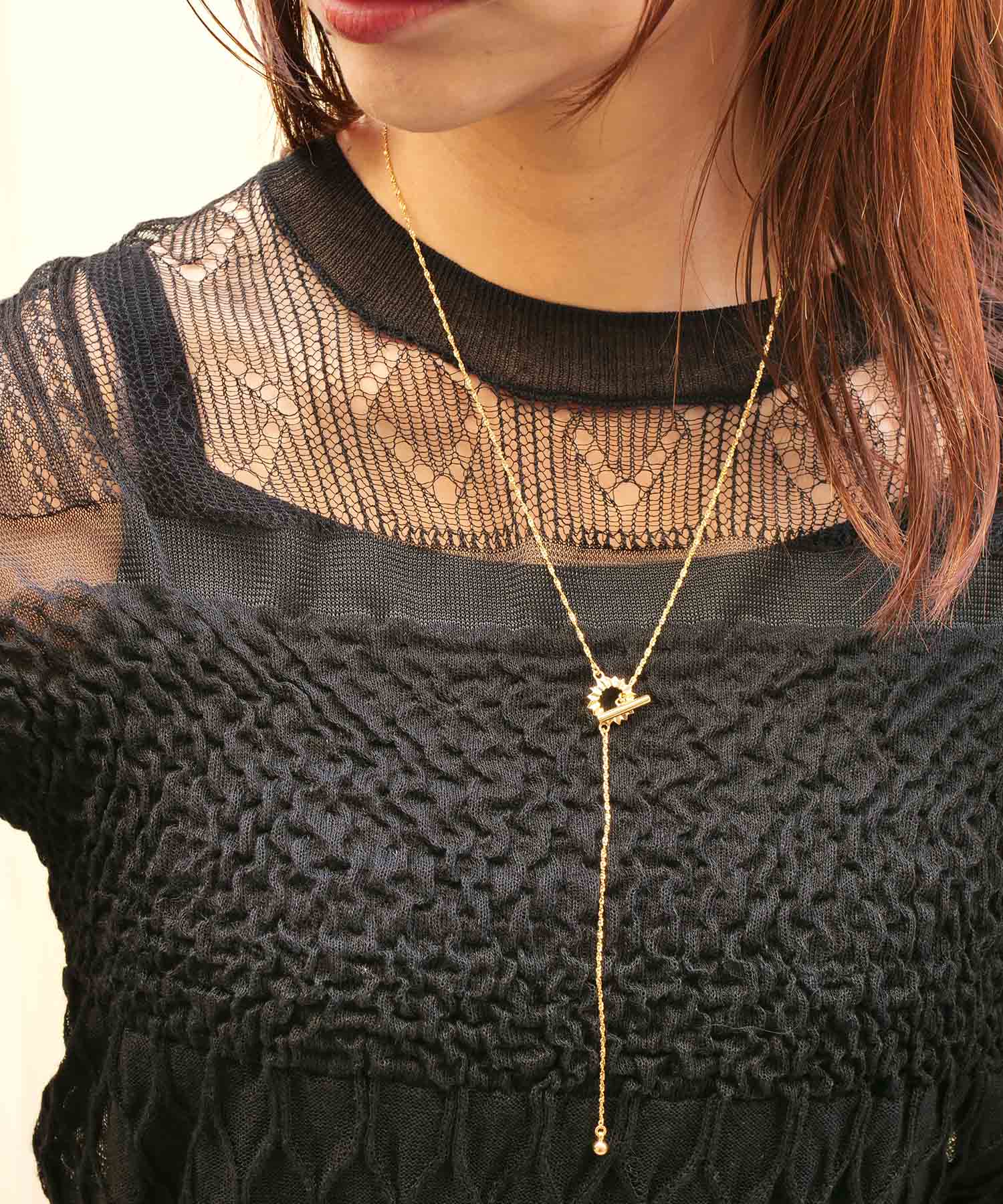 SV925フォールドオリガミネックレス ゴールド