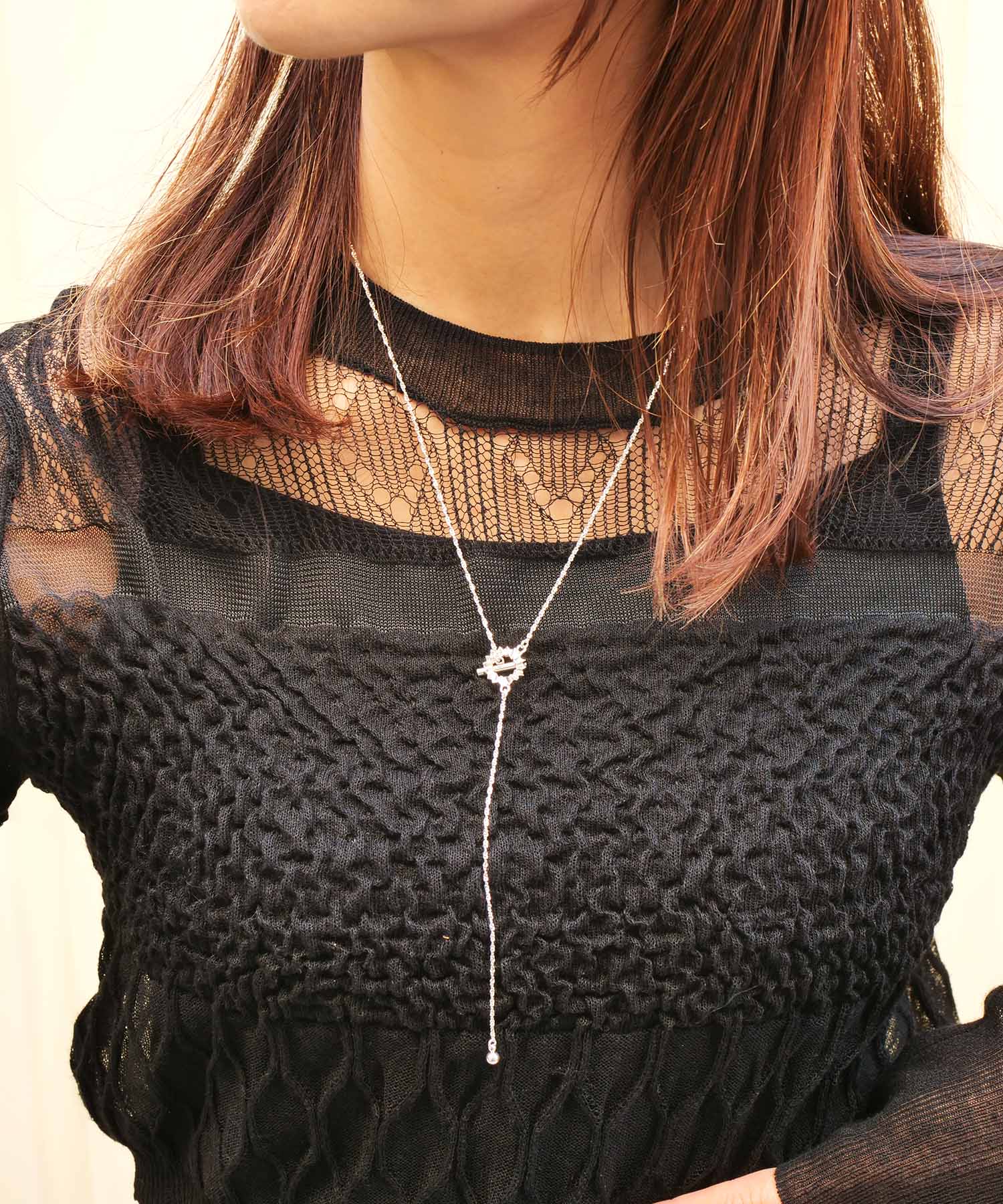 SV925フォールドオリガミネックレス シルバー