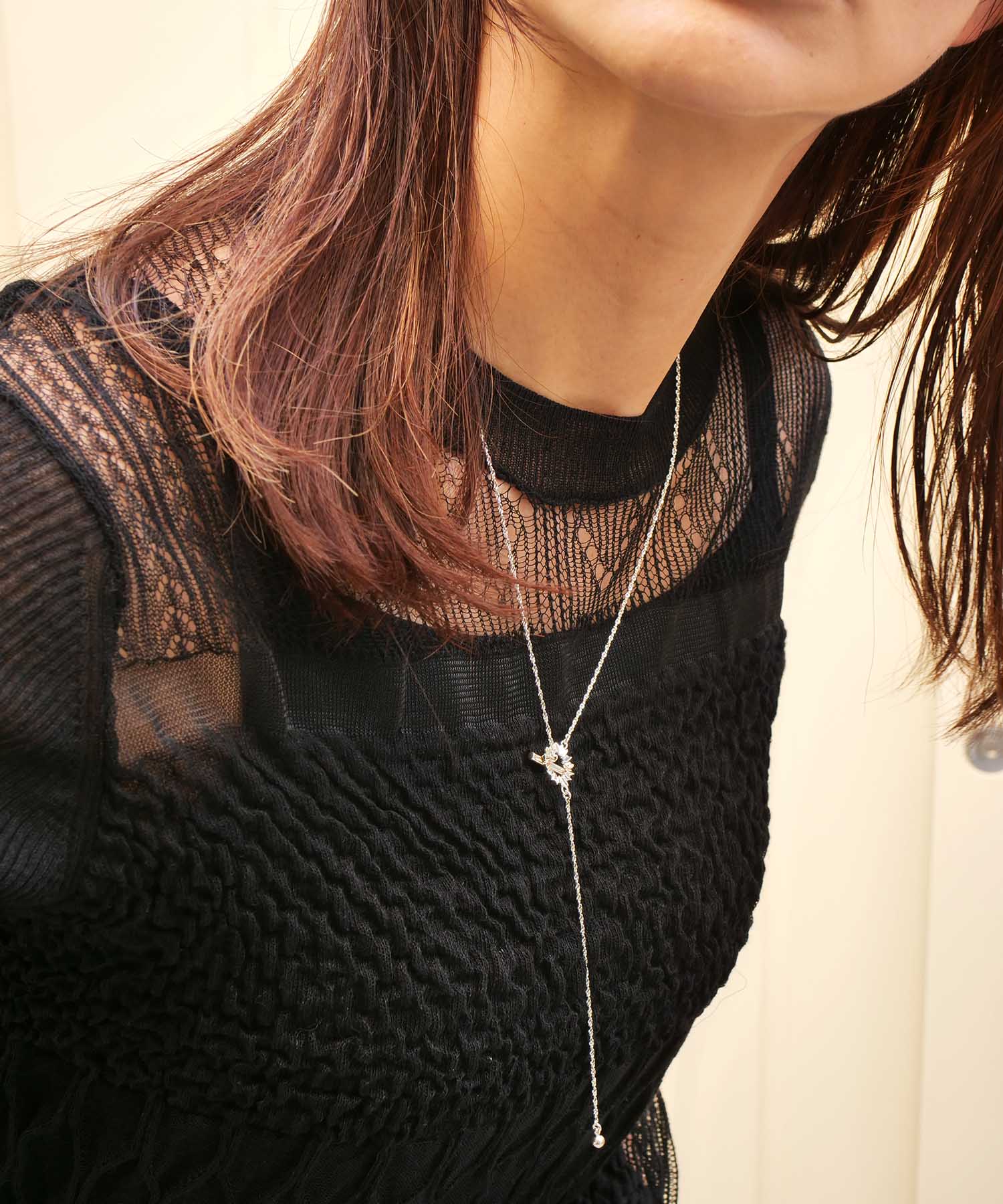 SV925フォールドオリガミネックレス シルバー