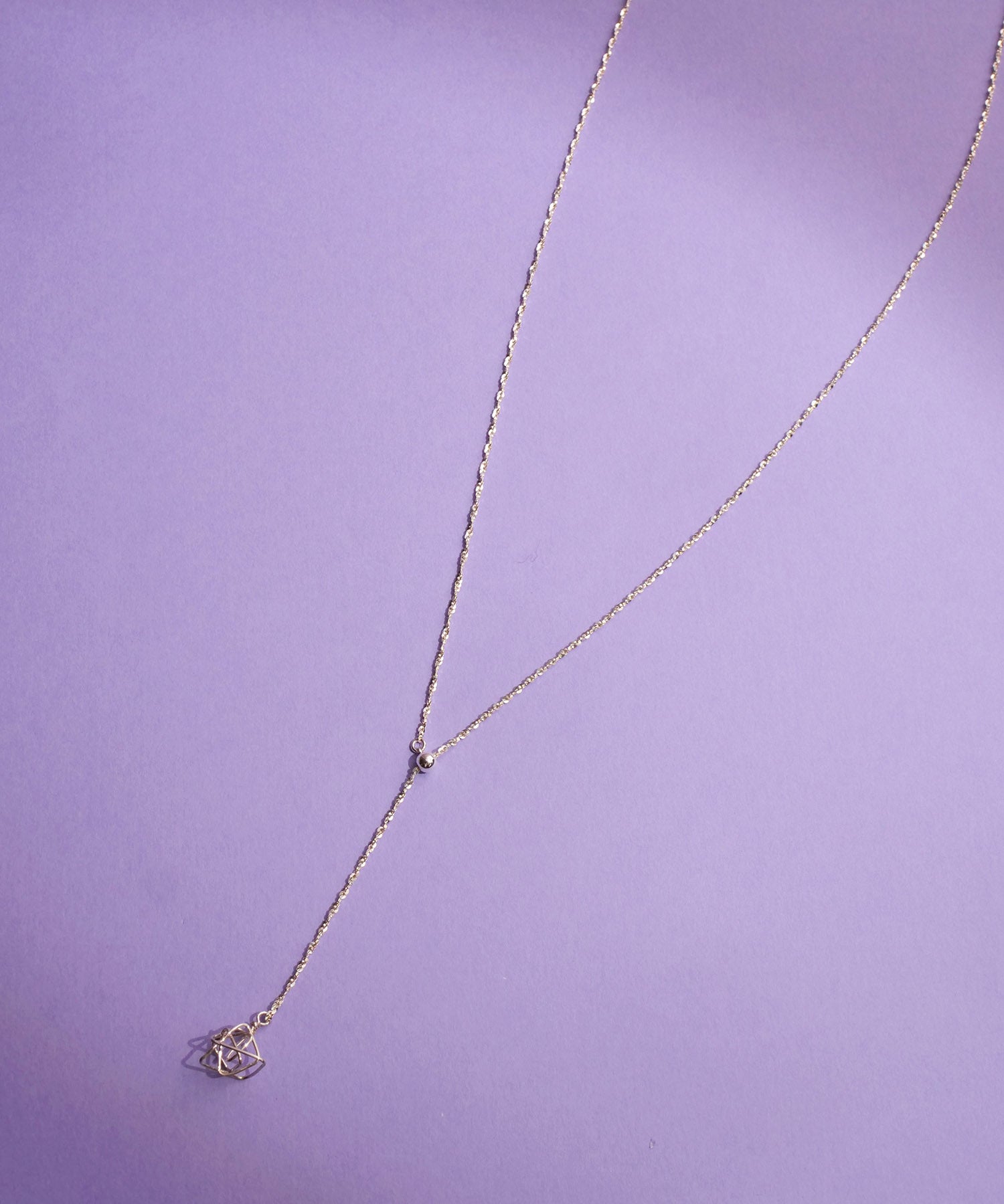 SV925ラクガキモチーフ付きねじりチェーンロングネックレス