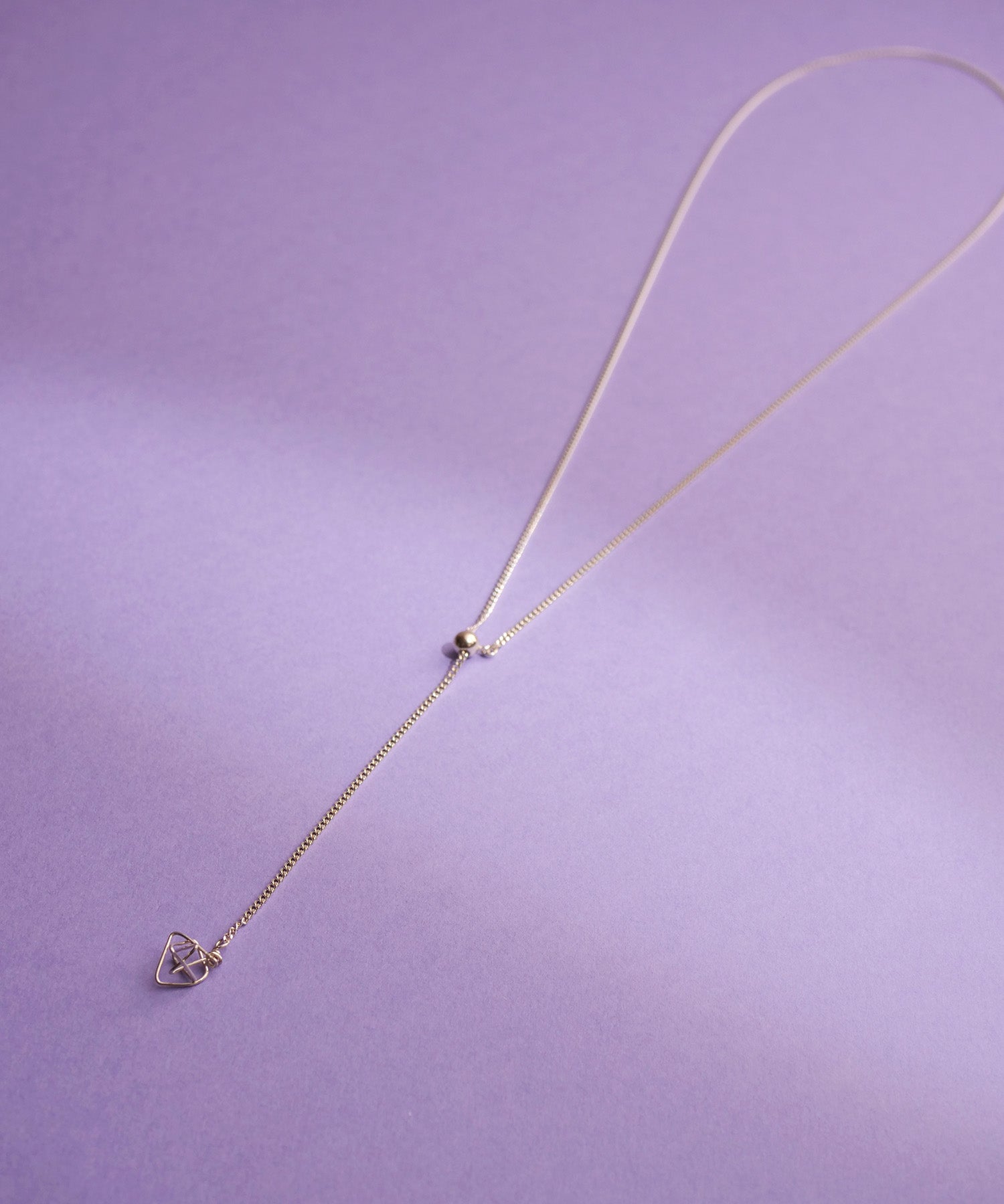 SV925ラクガキモチーフ付きシンプルキヘイチェーンロングネックレス